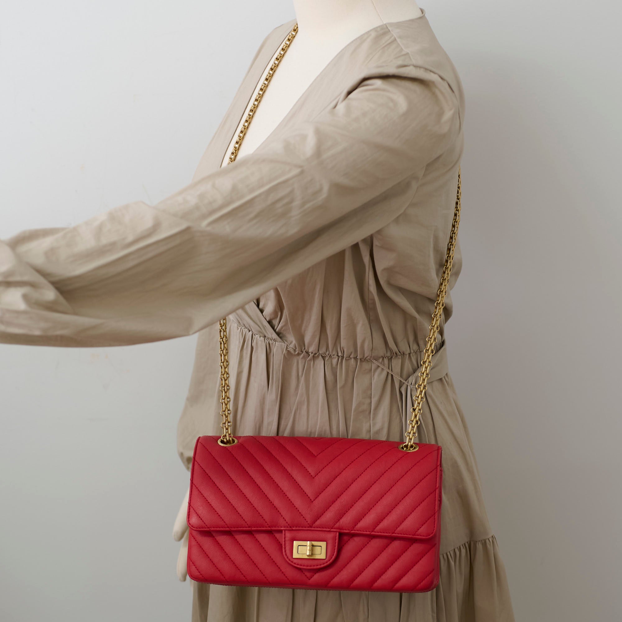 Chanel Reissue 226 Flap Bag in Red Calfskin Leather - Classic 27 Series Handbag for Women | Perfect for Date Night, Office & Special Occasions