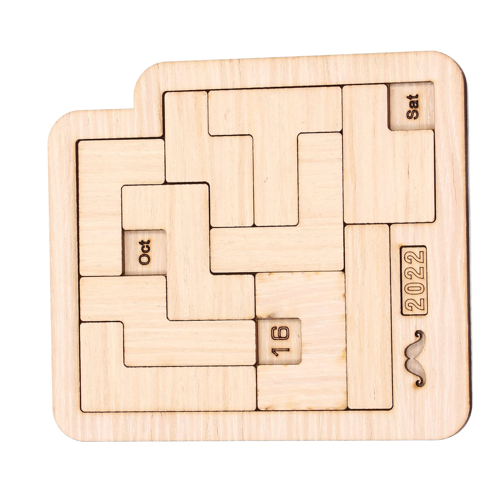 MEIG Daily Calendar Puzzle - English Week Daily Puzzle for Coffee Table | Fun Brain Teaser & Home Decor | Perfect for Office, Living Room, and Gift Giving