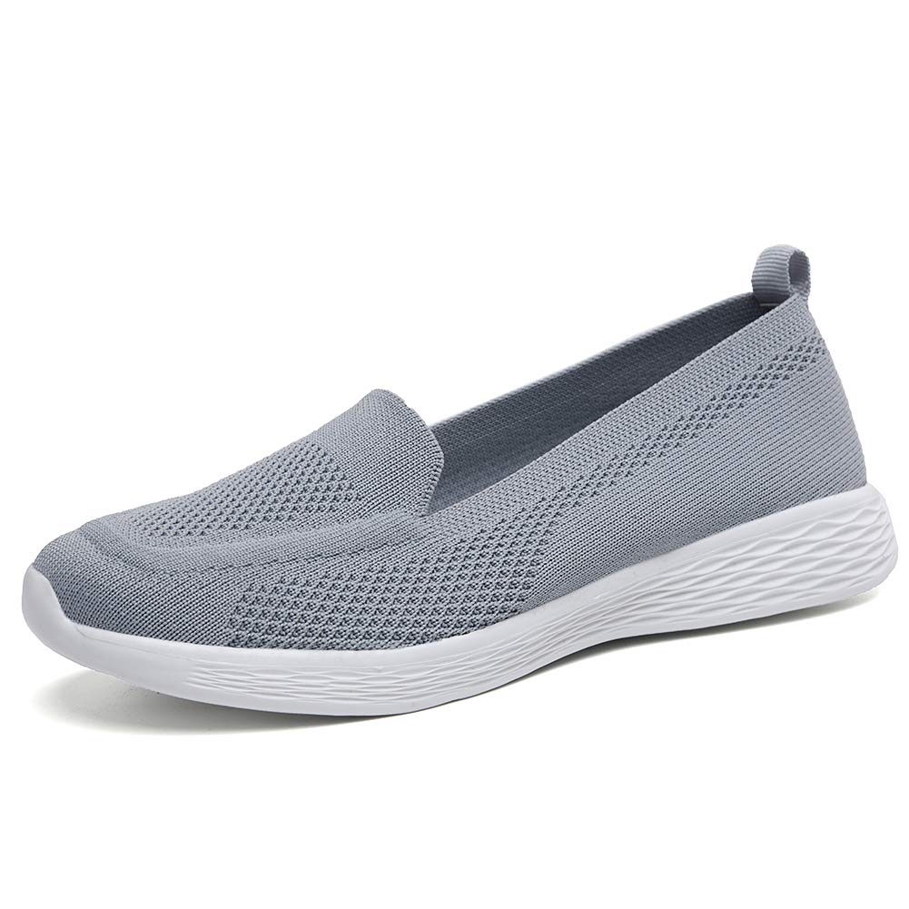 Wryweir Women's Slip-On Flat Shoes - Comfortable Knit Loafers for Nurses, Lightweight Walking Sneakers - Perfect for Work, Travel & Everyday Wear