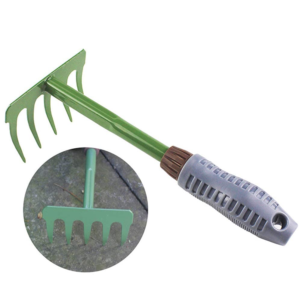 Iron Hand Rake - Small Garden Cultivator Tool for Weeding, Soil Aeration & Planting | Durable Metal Rake for Lawn, Balcony, Farm & Outdoor Gardening | Perfect for Flower Beds, Vegetable Patches & Yard Maintenance