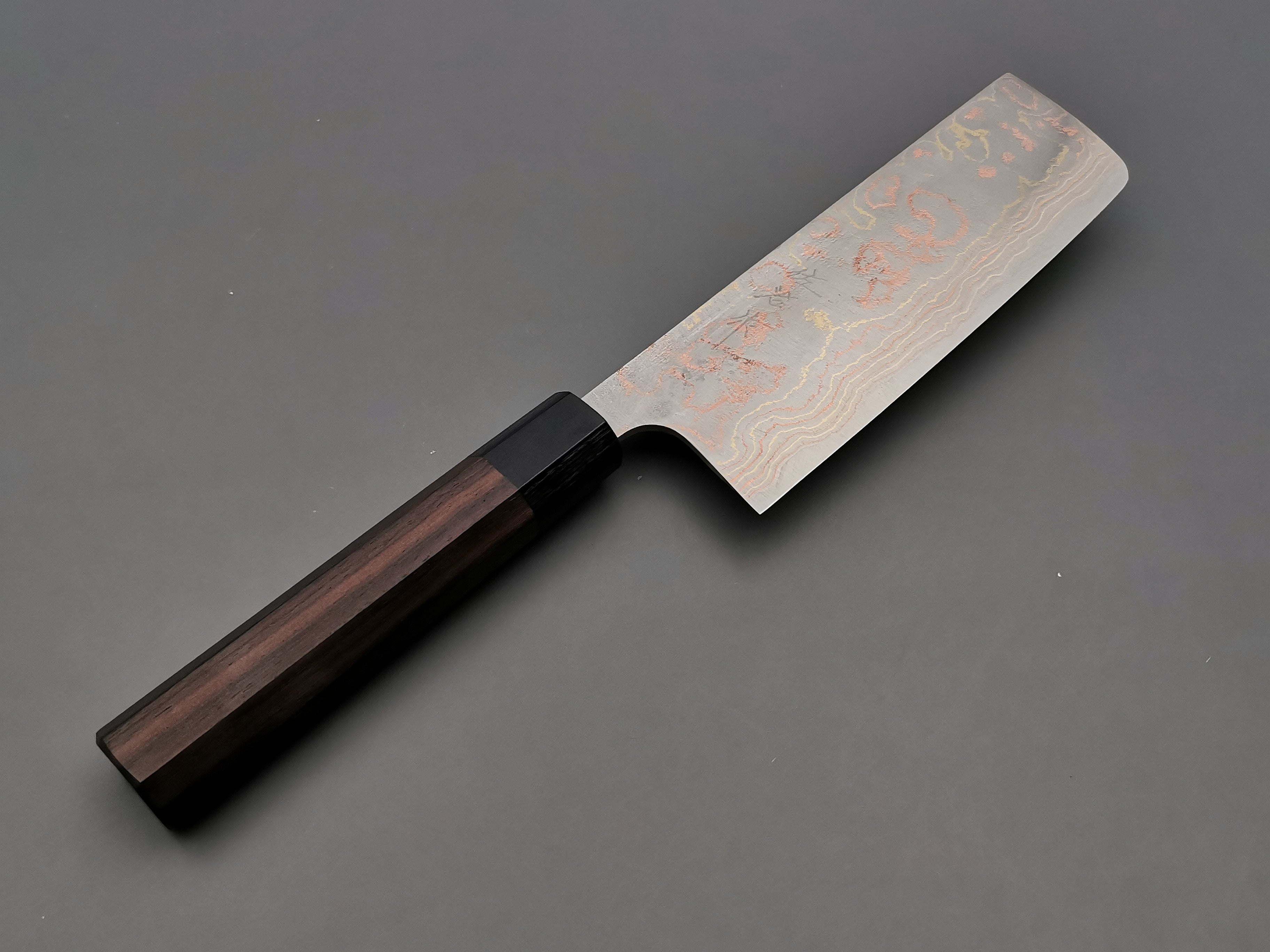 Takeshi Saji Rainbow Damascus Nakiri Knife - Japanese Chef Knife for Vegetables & Sushi - Perfect for Home Cooking & Professional Kitchens