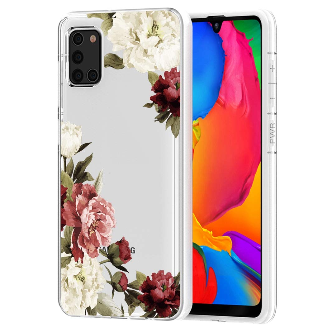 Samsung Galaxy A31 Phone Case - Slim Shockproof Clear TPU Protective Cover with Blossom Flower Design for Women & Girls | Perfect for Everyday Use, Work, and Travel