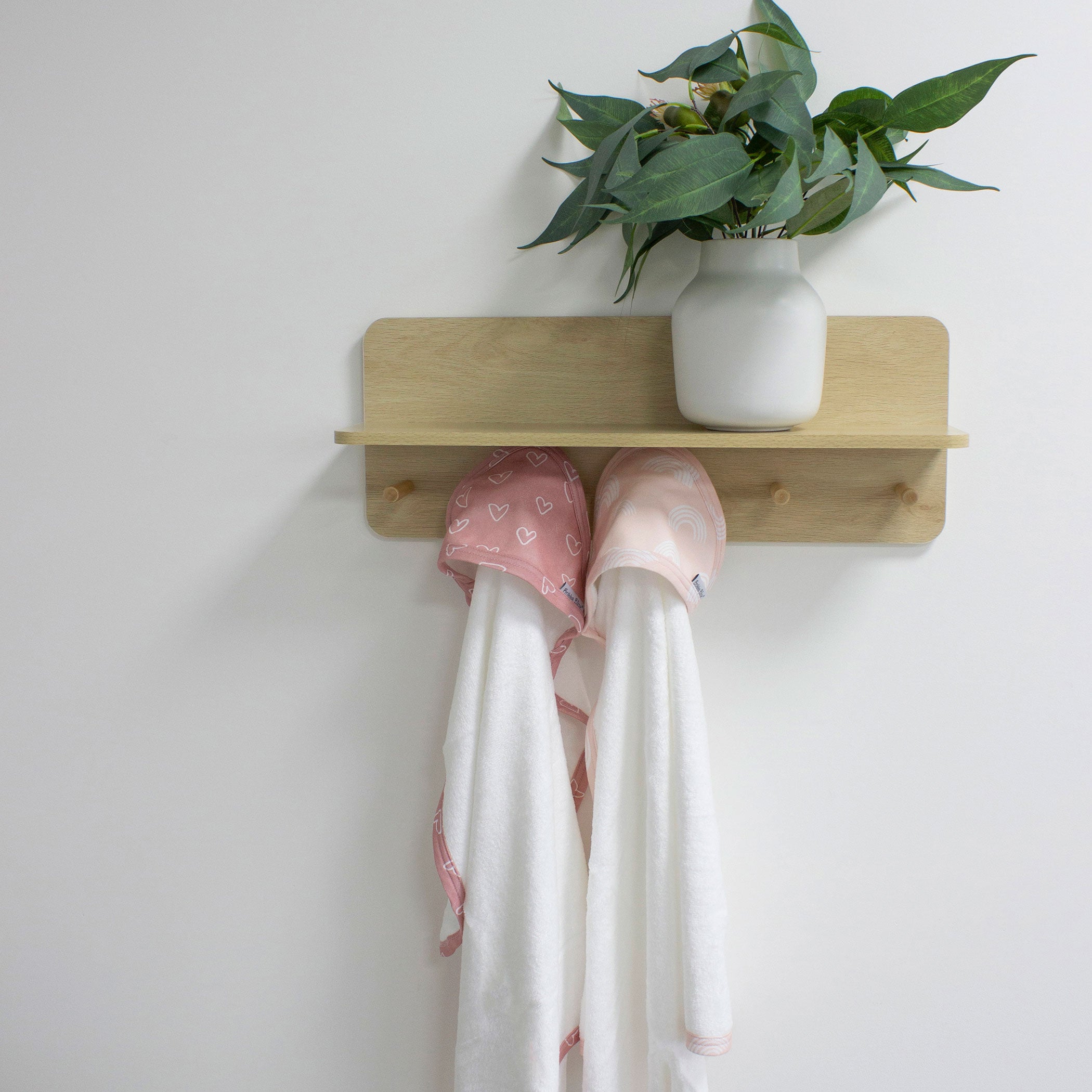 Nordic Style 2-Pack Hooded Towel Set - Dusty Berry & Rose | Soft Absorbent Bath Towels for Babies, Kids & Adults | Perfect for Spa, Beach & Pool Use