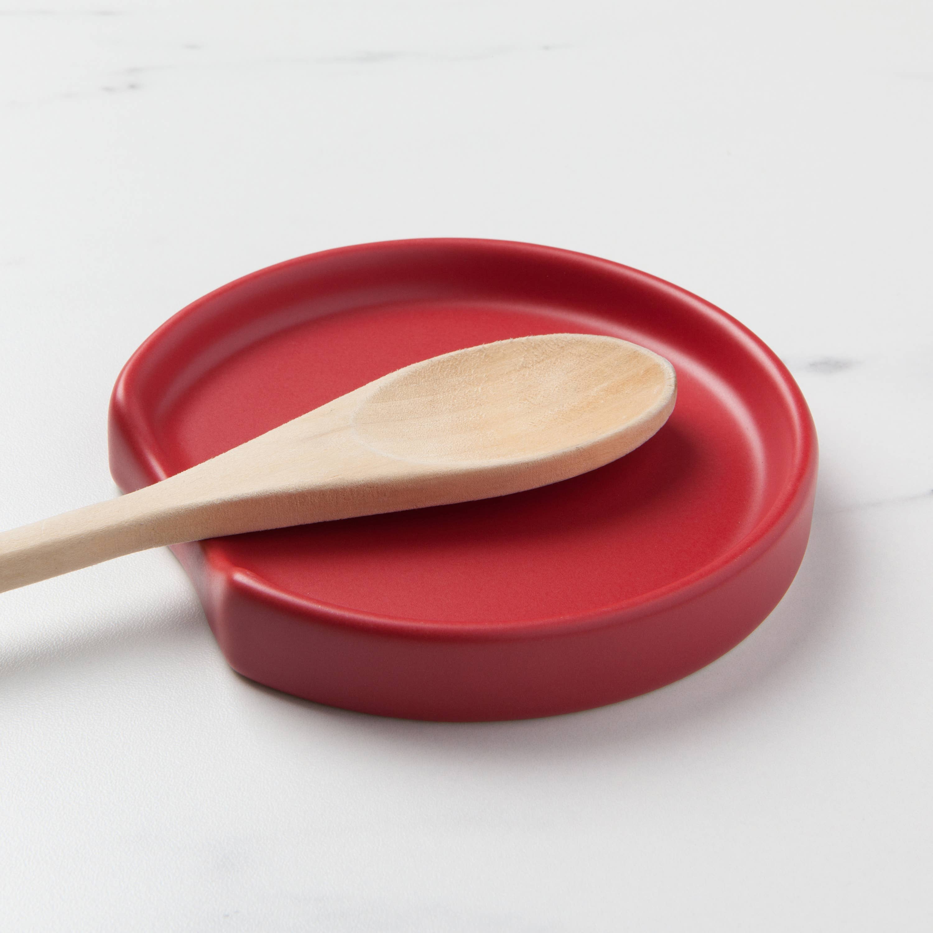 Matte Stoneware Spoon Rest Set - Heat Resistant & Stylish Kitchen Utensil Holder for Cooking, Serving & Dining - Perfect for Stovetop, Countertop & Table Use