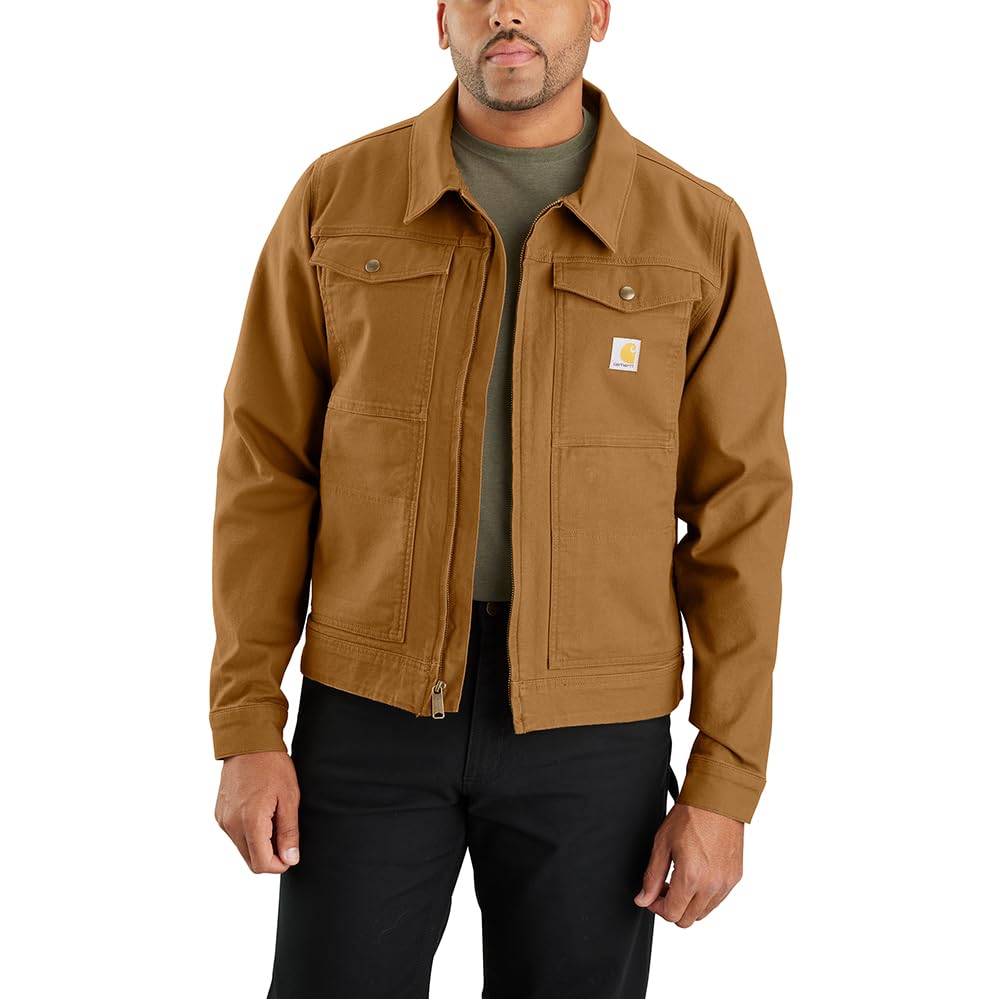 Carhartt Men's Rugged Flex Relaxed Fit Duck Jacket - Durable Workwear for Outdoor Activities, Construction & Winter Protection