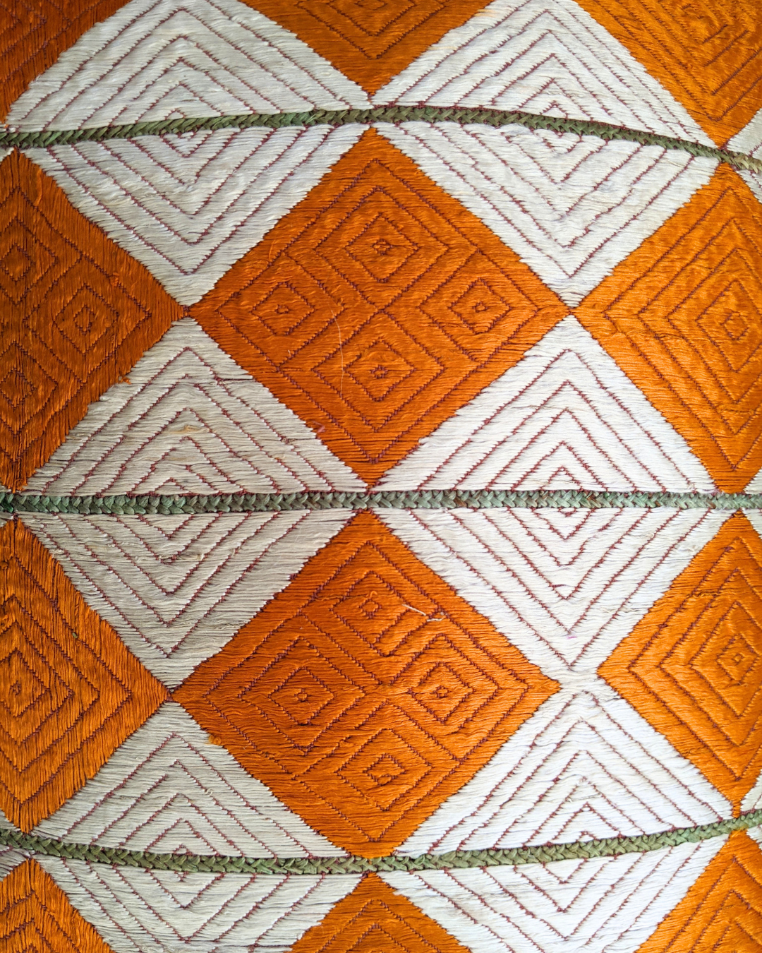 Phulkhari Cushions with Tassels - Orange Boho Pillow Covers for Sofa, Bed & Home Decor - Perfect for Living Room, Bedroom & Bohemian Style Interiors
