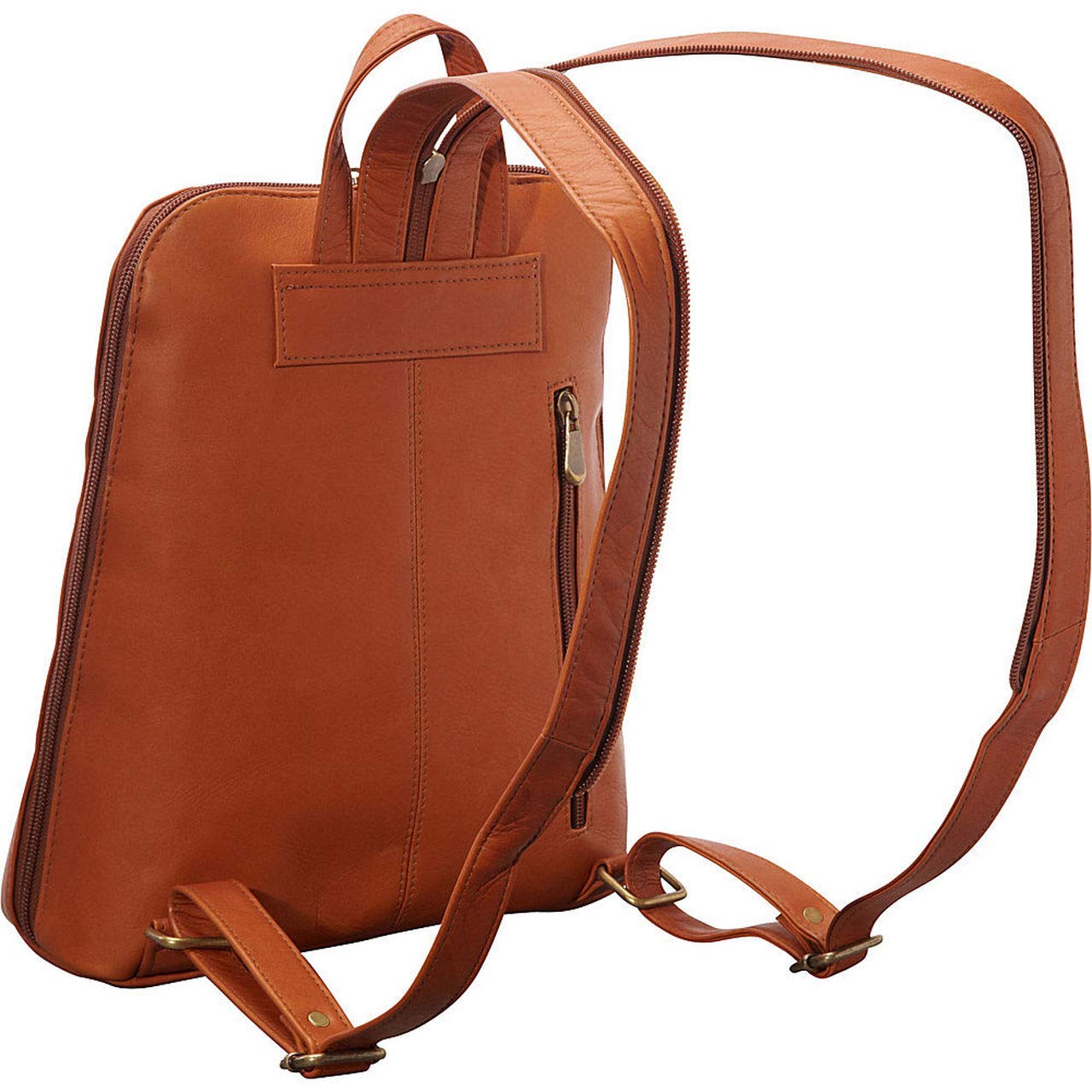 Premium Full-Grain Colombian Vaquetta Leather Backpack for Women - Tech-Friendly Laptop Bag 11