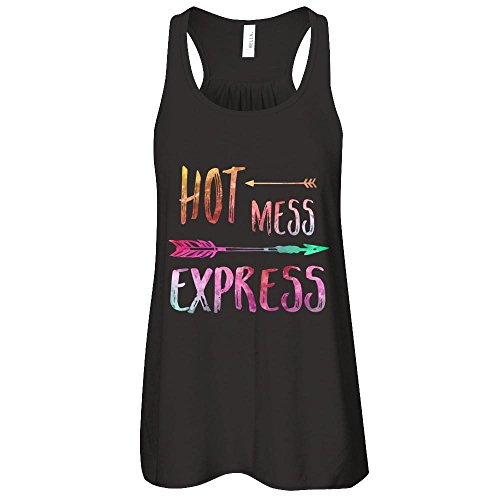 CenturyTee Women's Flowy Racerback Tank Top - Comfortable Hot Mess Express Shirt for Casual Wear, Gym & Summer Outfits