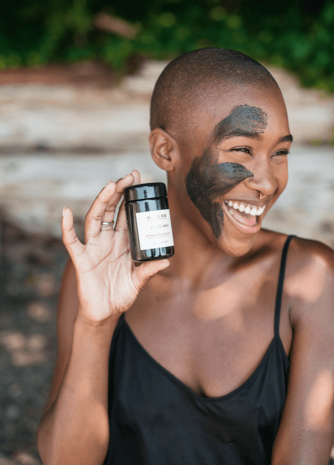 LA D’tox Noire Detox Clay Mask with Activated Charcoal & Niacinamide - Deep Cleansing & Pore Minimizing Face Mask for Acne-Prone & Oily Skin - Perfect for Spa Nights & Self-Care Routines