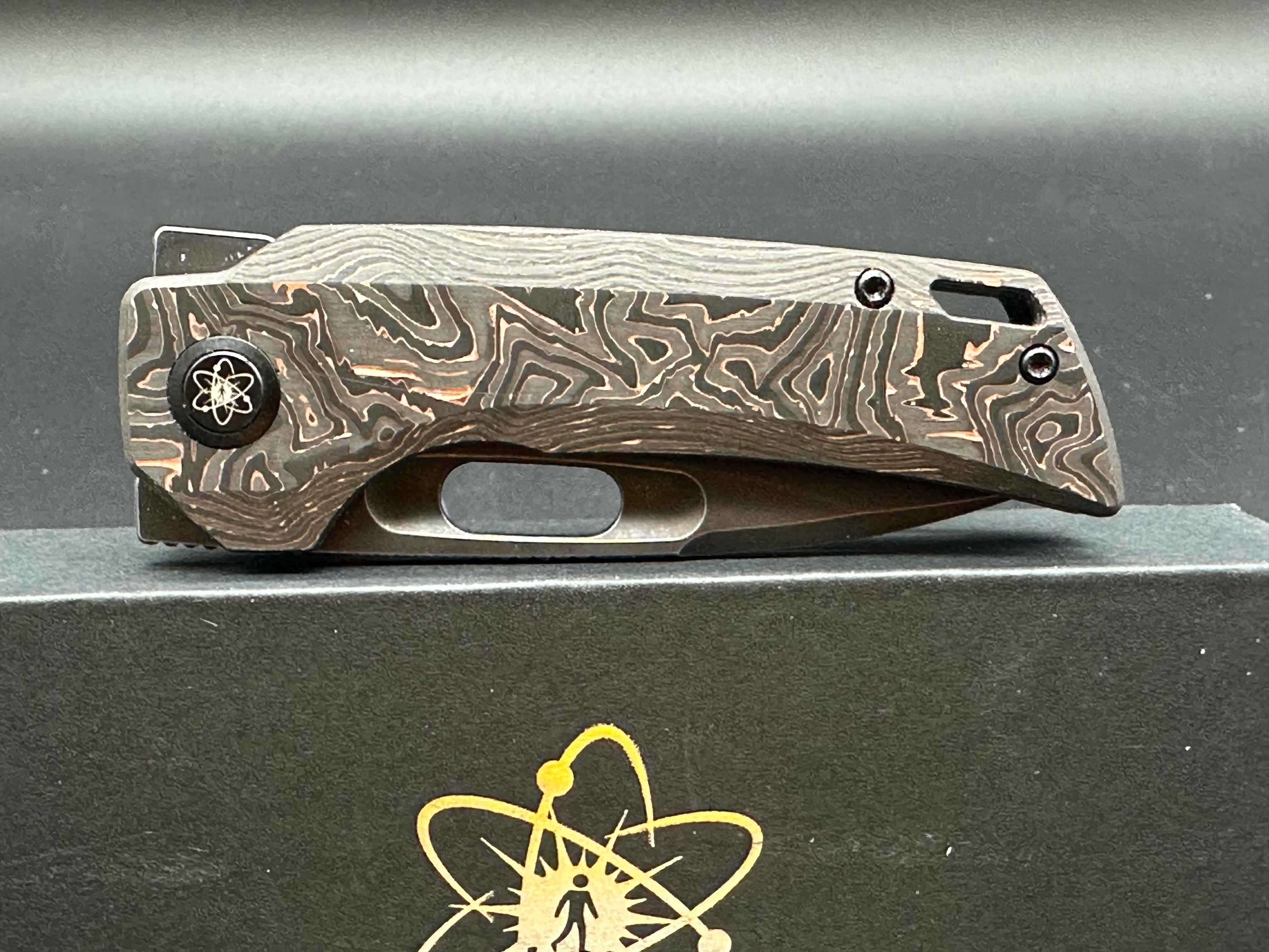 EMPEDC Nymble First Production Run Liner Lock Folding Knife with Custom Scales - Perfect for Everyday Carry, Outdoor Adventures & Collecting