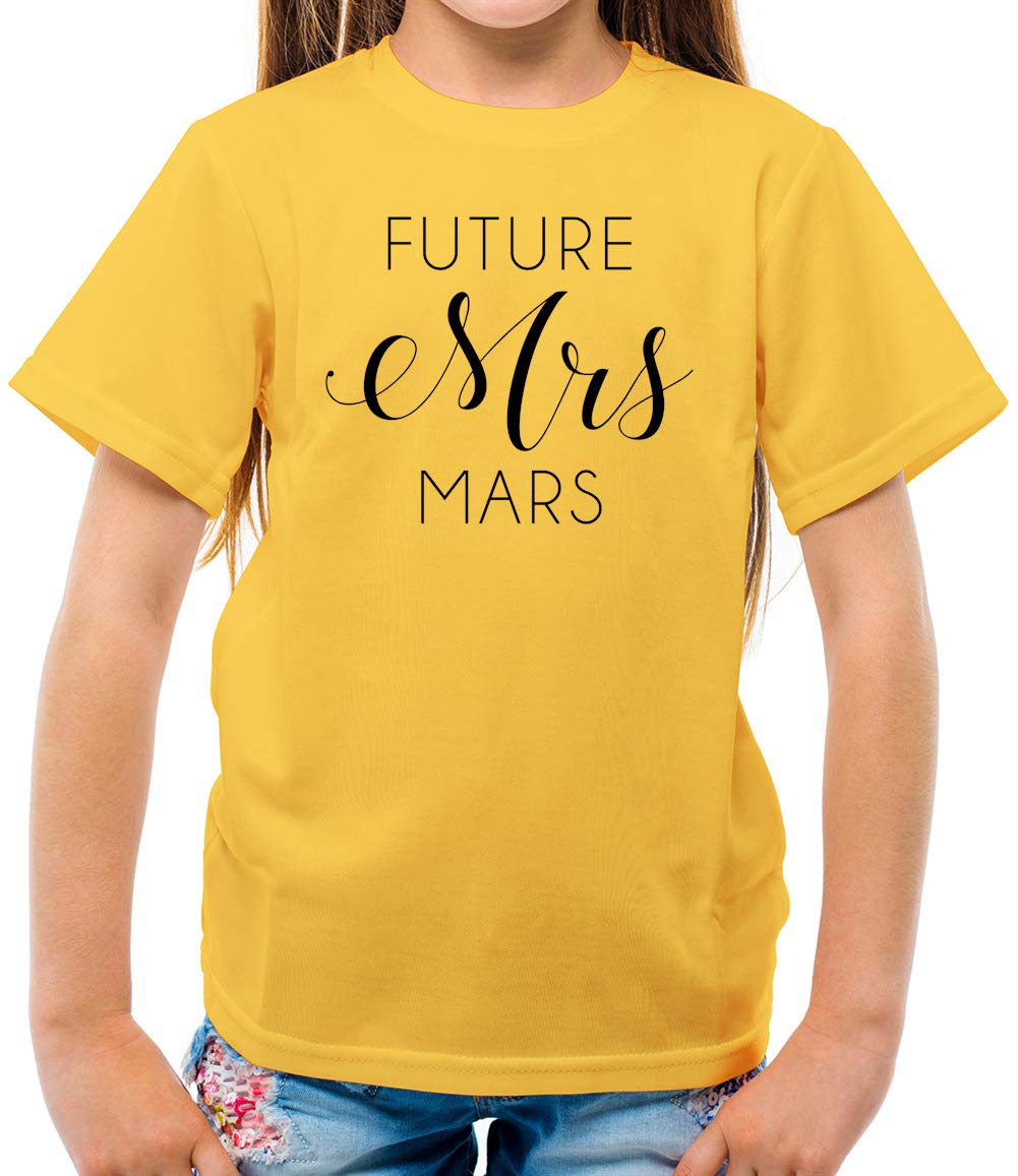 Future Mrs Mars Kids Crewneck T-Shirt - Cute Space Themed Cotton Tee for Boys & Girls - Perfect for School, Playdates & Birthday Parties