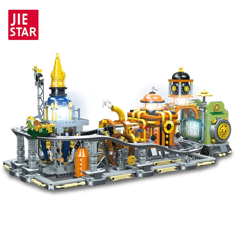 2842 Pcs JIESTAR JJ9114 Steampunk Moon Base Building Blocks Set - Creative DIY Model Kit for Adults & Teens - Perfect for Sci-Fi Fans, Collectors & Home Decor