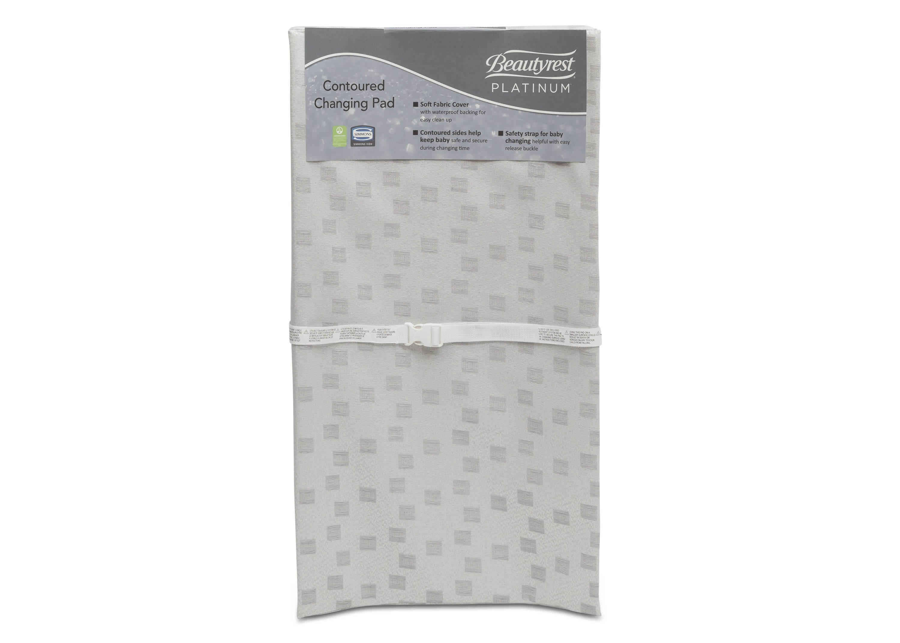 Beautyrest Platinum Waterproof Contoured Changing Pad - Soft & Safe Baby Changing Mat for Nursery, Diaper Station & Travel - Ideal for Newborns & Toddlers