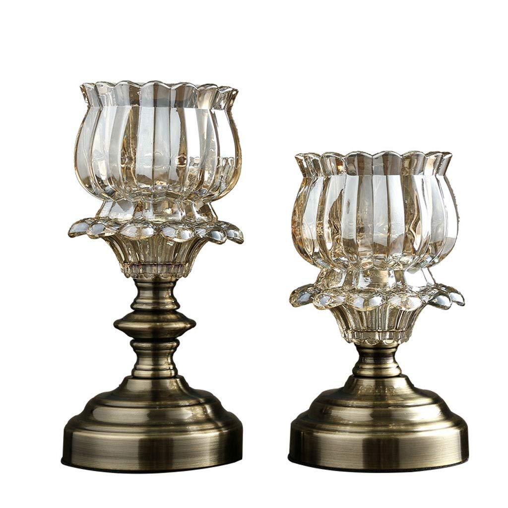 2-Pack YBYB Elegant Candle Holders - Wedding & Dining Candlestick Set, Decorative Centerpiece for Tables, Party & Christmas Decor - Perfect for Romantic Dinners, Holiday Celebrations & Home Decor (2 Pieces)