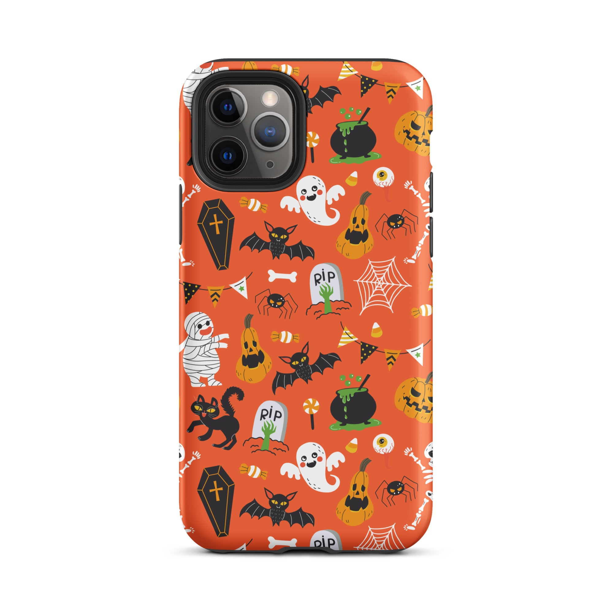 Spooky Night Guardian Premium iPhone Case - Halloween Protective Cover for iPhone 13/14/15 Pro Max - Cute Ghost Design Shockproof Phone Case for Night Out, Party & Daily Use