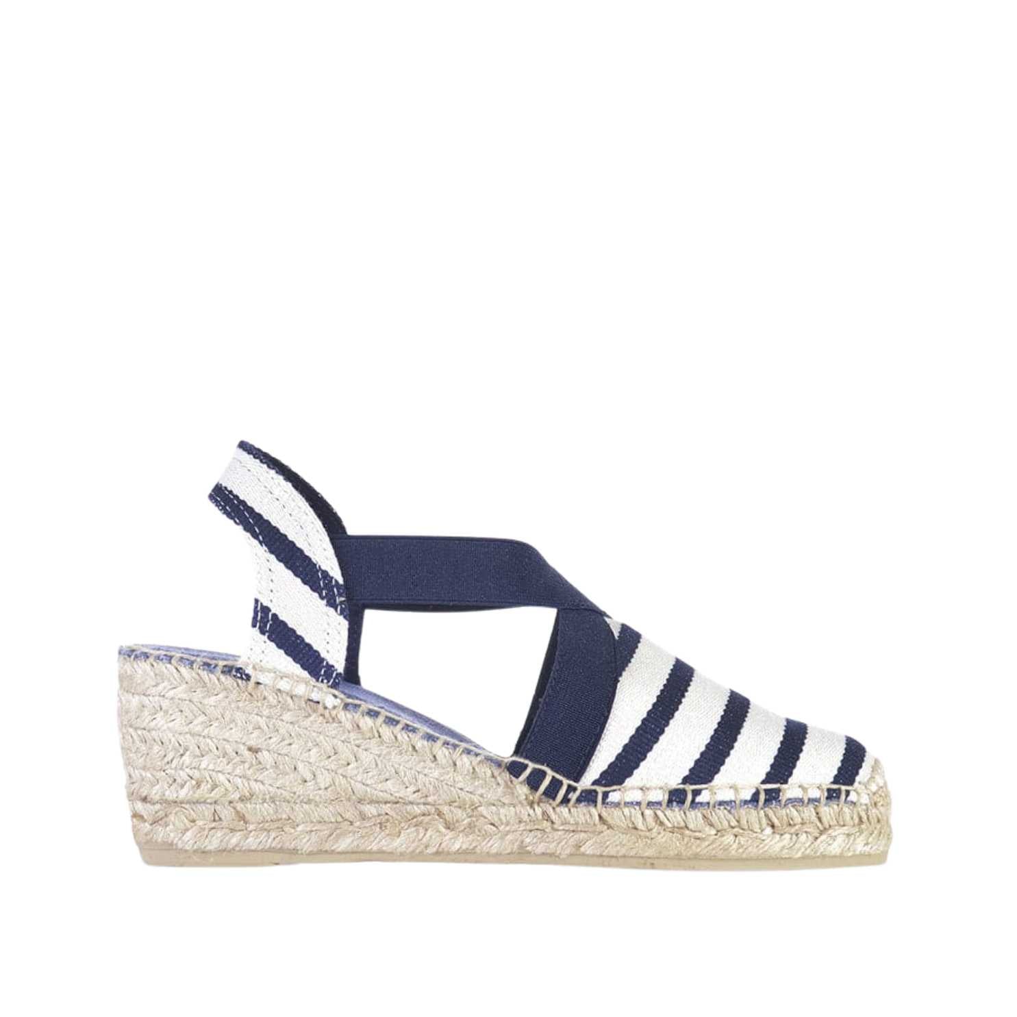 Women's Striped Cotton Blend Wedge Espadrilles - Comfortable Summer Shoes for Beach, Casual Outings & Everyday Wear | Tarbes