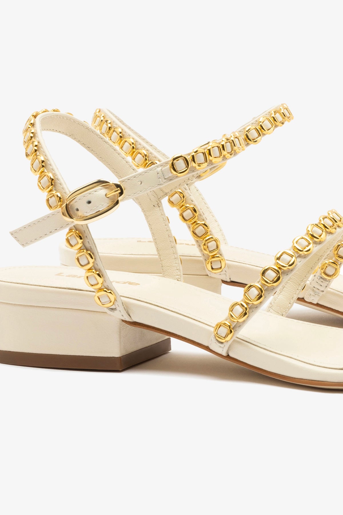 Milanina Women's Flat Sandals - Genuine Ivory Leather Comfortable Summer Sandals for Beach, Vacation & Casual Outings