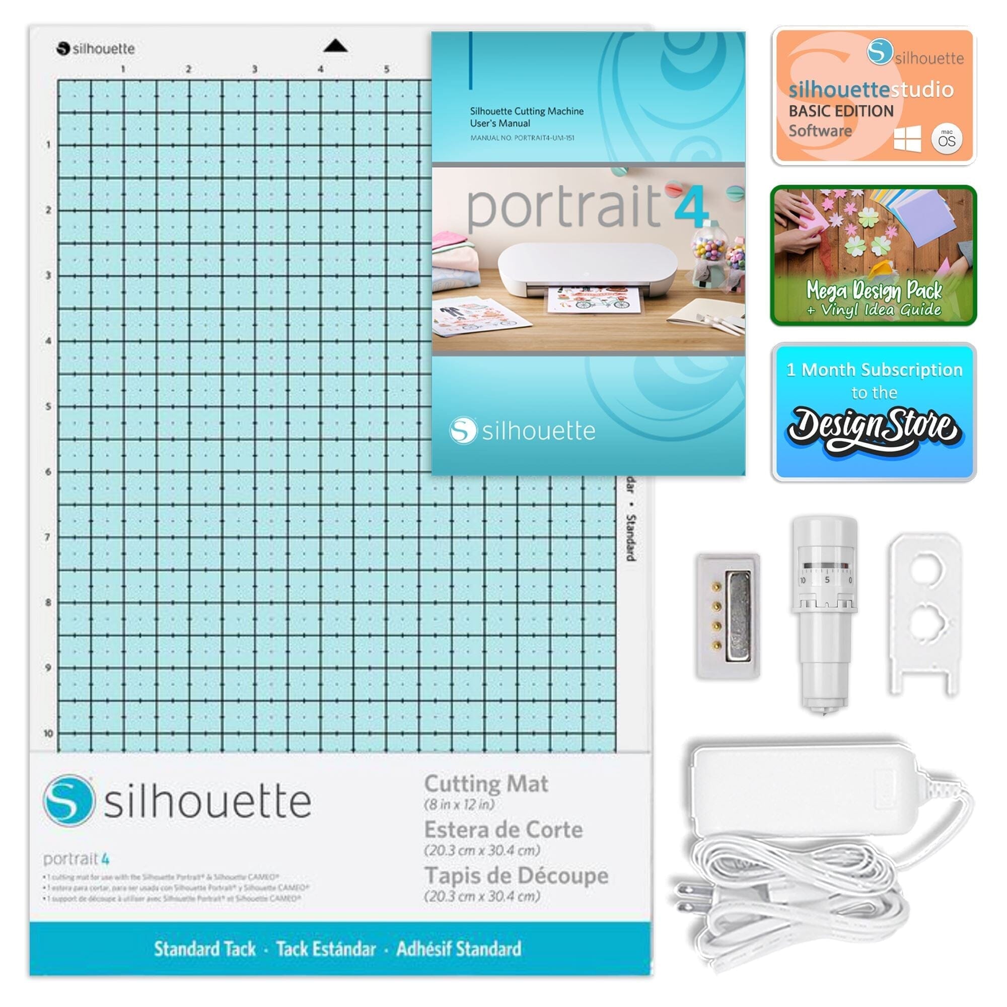 Silhouette Portrait 4 Cutting Machine with 15