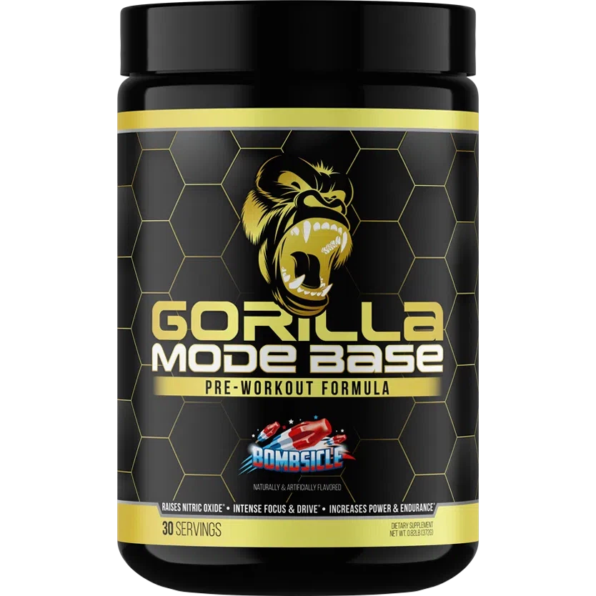 Gorilla Mind Gorilla Mode Base Pre-Workout Supplement - Boost Energy, Focus & Endurance for Intense Workouts | Gym, Bodybuilding & Fitness Training