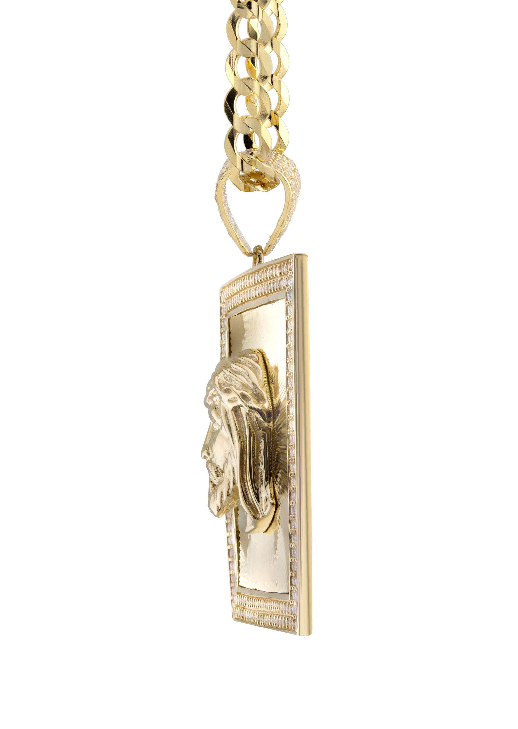 10K Yellow Gold Jesus Head Necklace - 9-23 Grams | Religious Jewelry for Men & Women, Perfect for Church, Weddings & Daily Wear