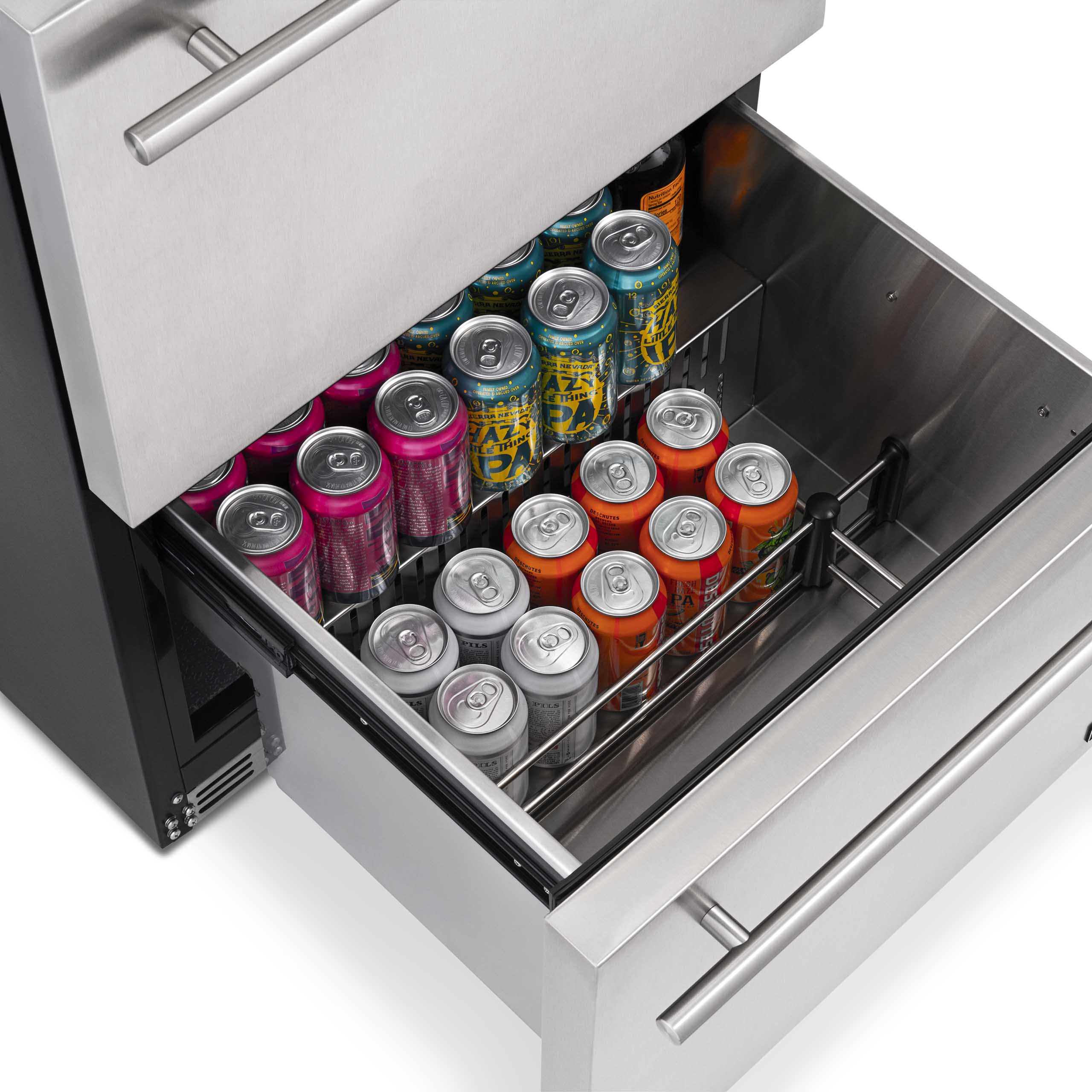 Newair® 80 Can 20 Bottle Built-In Beverage Cooler Refrigerator - Indoor/Outdoor Freestanding Mini Fridge for Beer, Wine & Soda - Perfect for Home Bar, Kitchen, Garage or Outdoor Entertaining