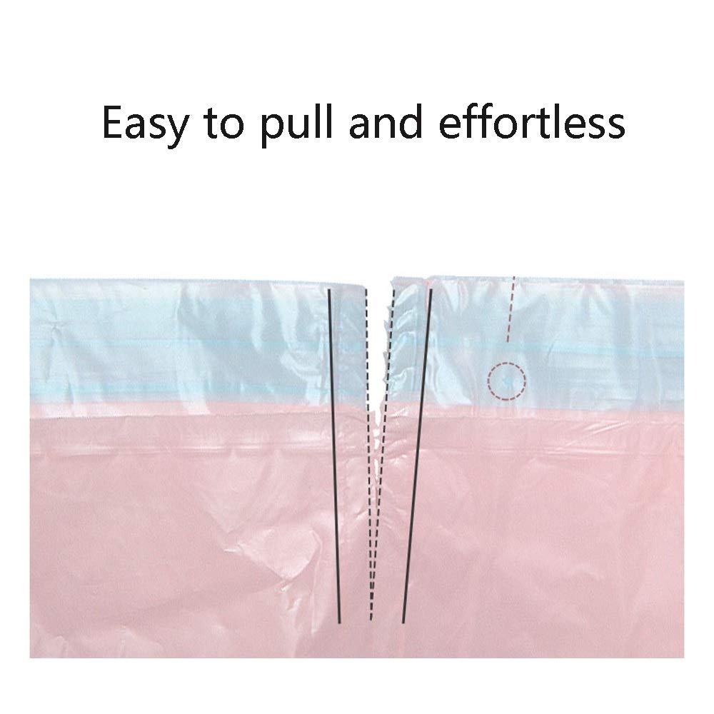 Premium Heavy-Duty Trash Bags with Drawstring - 4 Rolls, 12 Rolls, or 24 Rolls - Extra Thick Leak-Proof Garbage Bags for Kitchen, Bathroom & Outdoor Use - Automatic Closing Design (Pink, 4 Rolls) - Perfect for Home, Office & Camping Waste Disposal