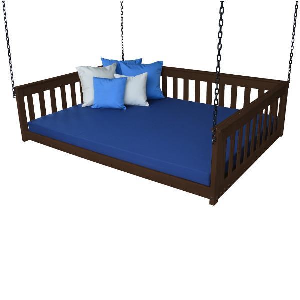VersaLoft Mission Hanging Daybed with Chain - Outdoor Hammock Swing Bed for Patio, Garden, Backyard Relaxation and Boho Decor