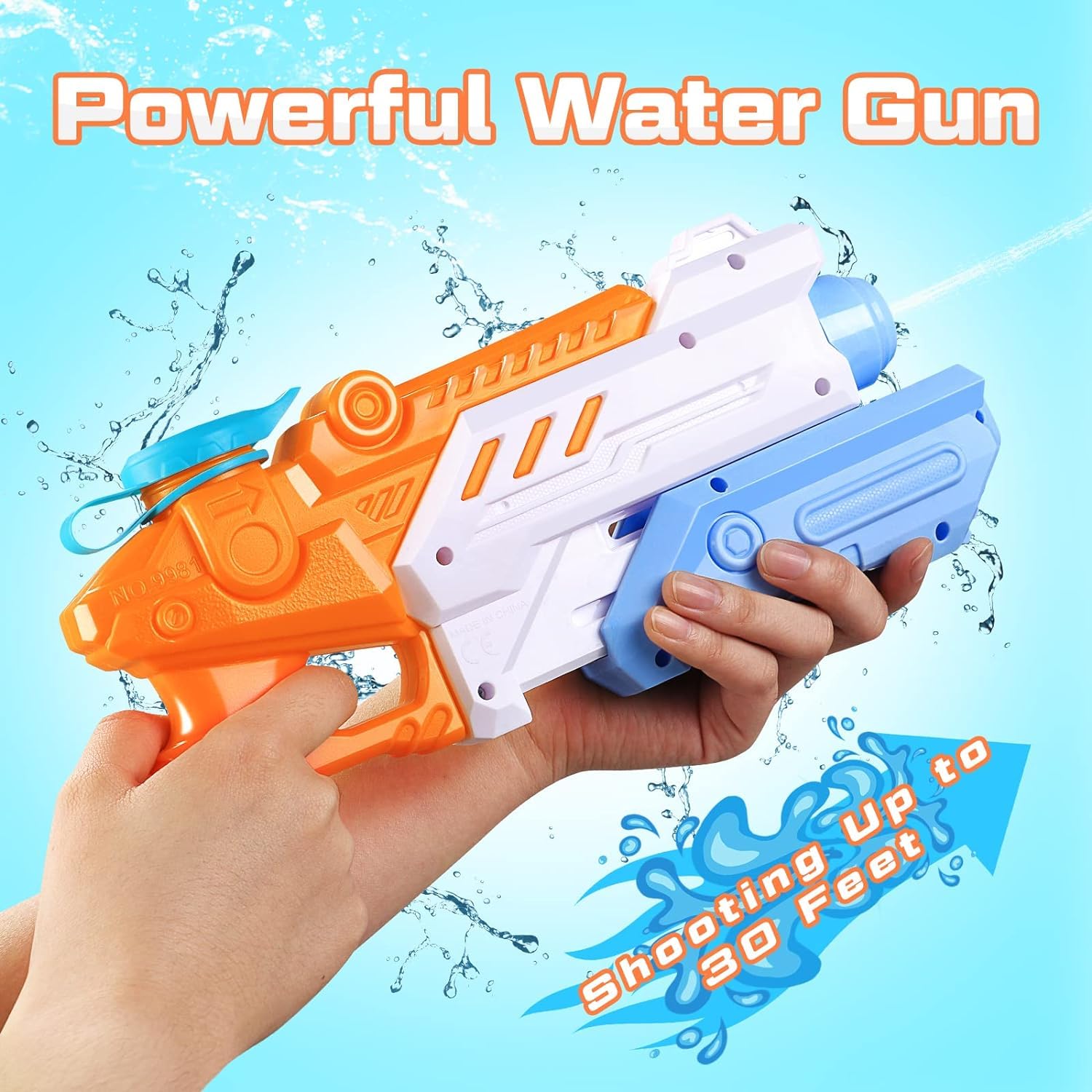 4 Pack Super Soaker Water Guns for Kids & Adults - Long Range Water Blaster Toy for Outdoor Summer Fun, Pool Parties, Beach Games & Backyard Battles