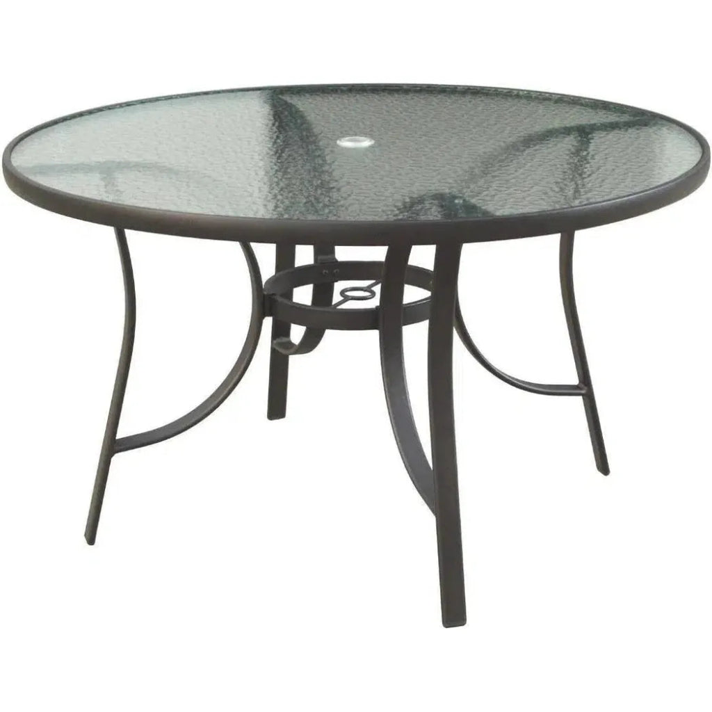 5-Piece Outdoor Round Dining Table Set with Stackable Chairs - Perfect for Patio, Garden, and Backyard Entertaining