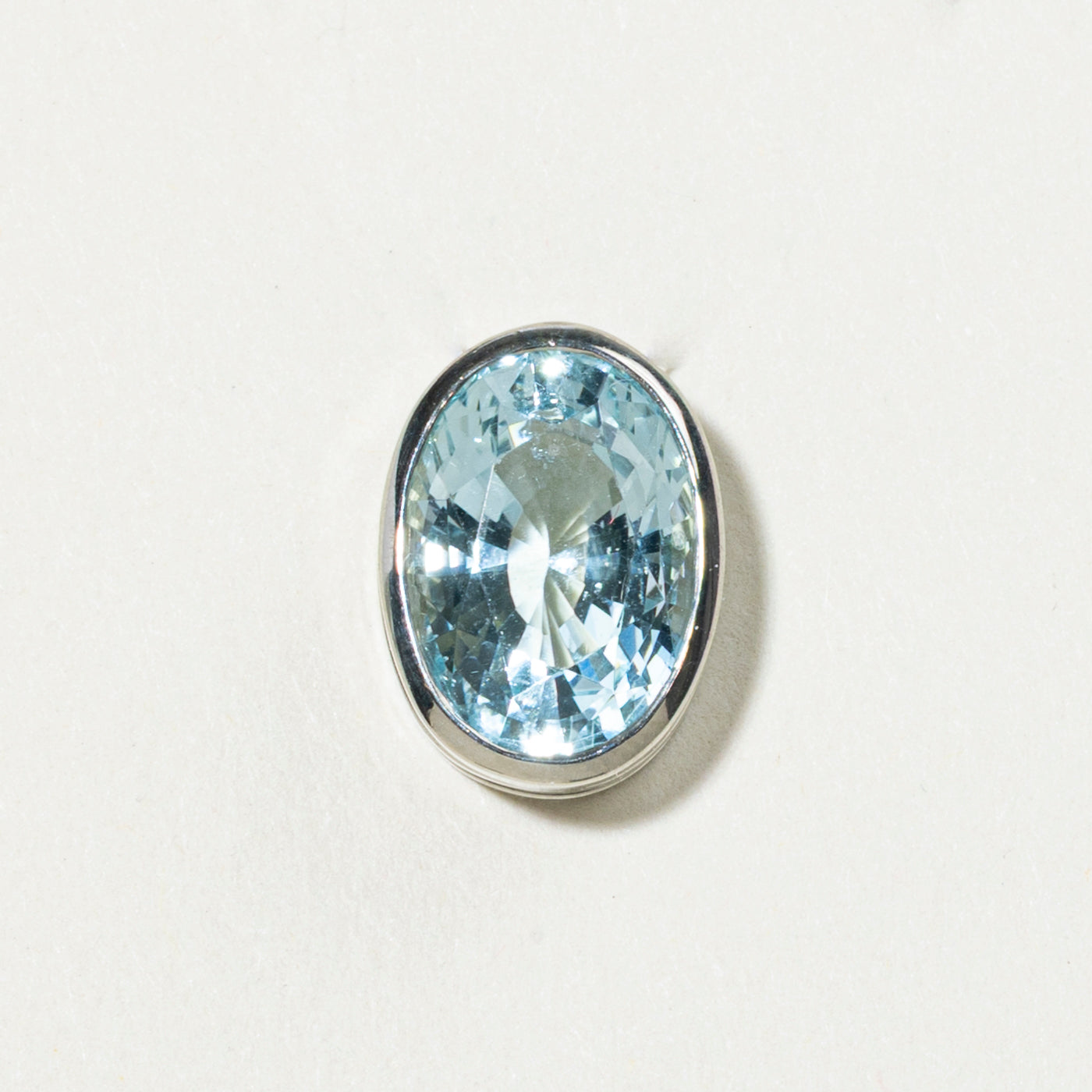4.97ct Oval Cut Aquamarine Pendant in Bezel Setting - Elegant Blue Gemstone Necklace for Women | Perfect for Weddings, Anniversaries & Special Occasions