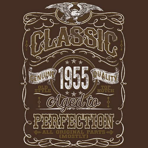 Classic 1955 Vintage 70th Birthday Gift T-Shirt for Men - Aged to Perfection - Perfect for Milestone Celebrations & Birthday Parties