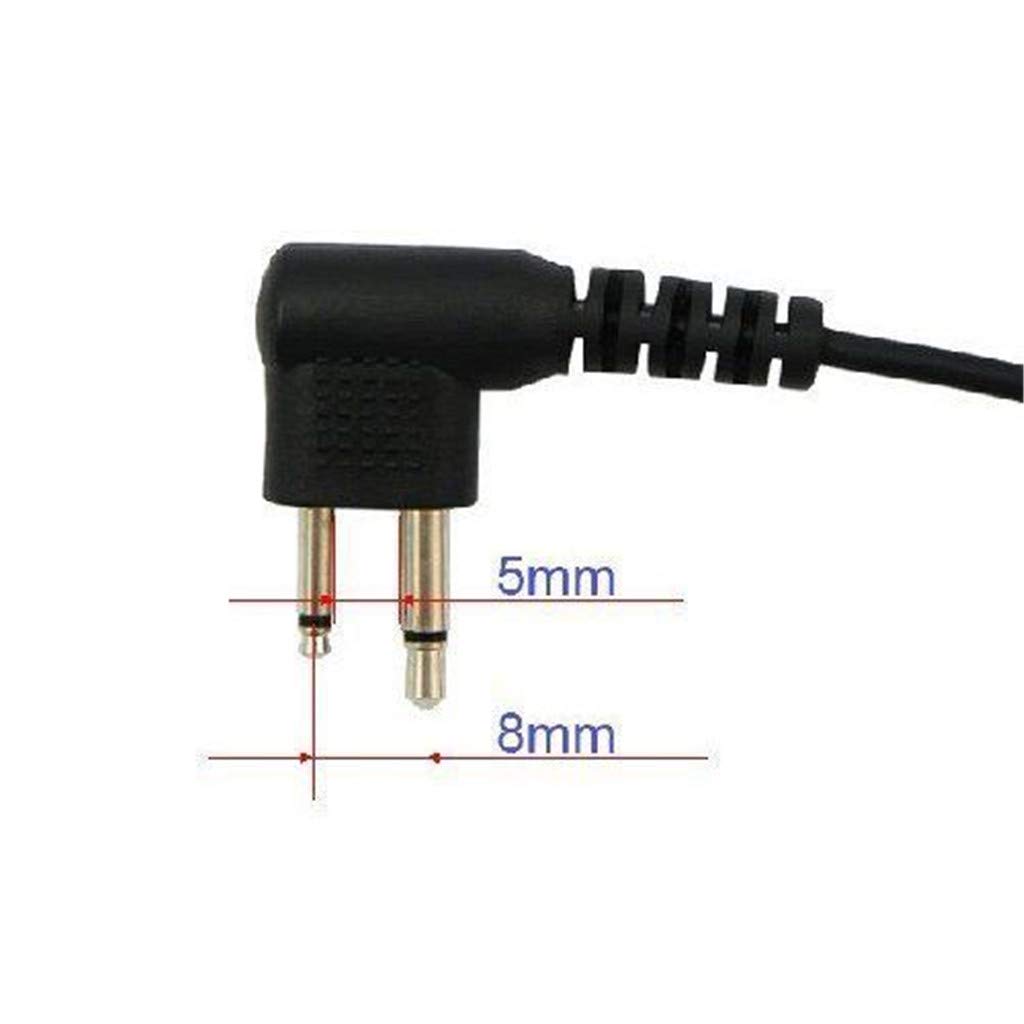 MERISHOPP 2-Pin Shoulder Remote Speaker Microphone with PTT Button for Motorola PMR446 Radios - Durable Radio Communication Accessory for Construction, Security, and Outdoor Activities