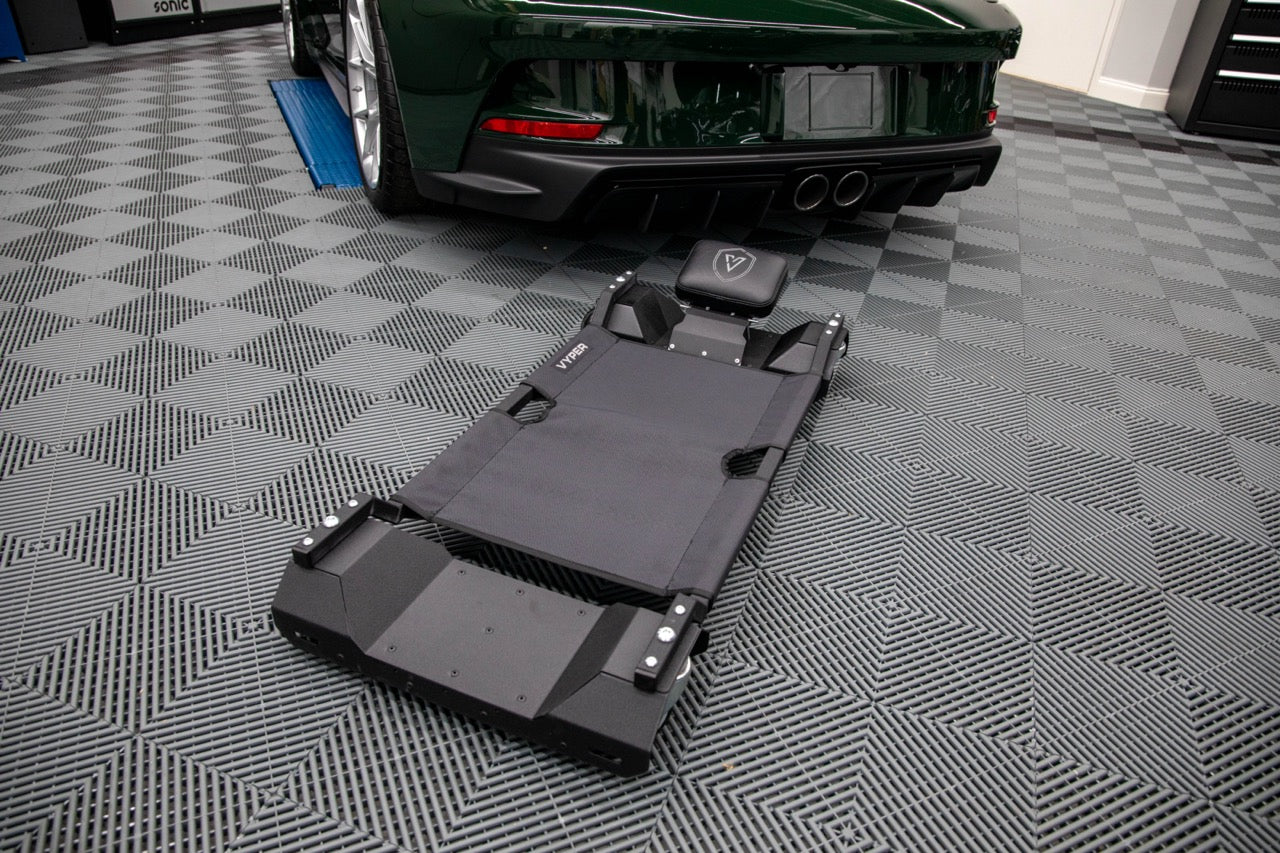 Vyper Lay Down Creeper - Heavy Duty Mechanic Seat Pad with Tool Pockets - Perfect for Auto Repair, Garage Work & Under Vehicle Maintenance
