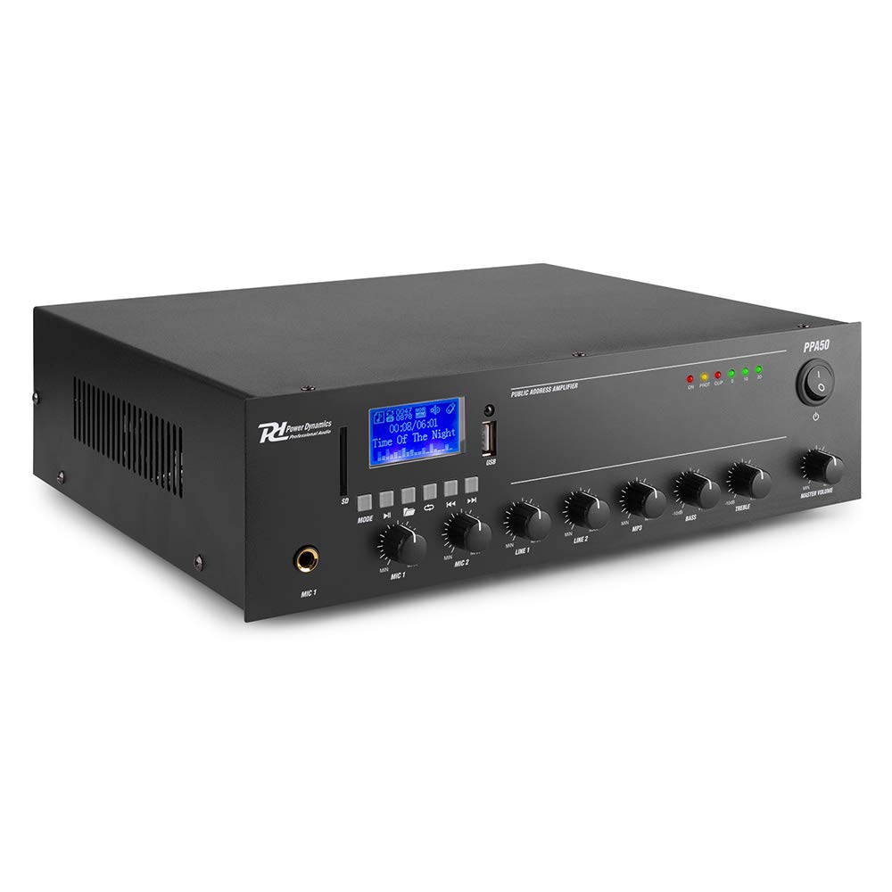Power Dynamics Multi Zone Ceiling Speaker System Kit - Bluetooth Enabled Amplifier with 4x 6.5 Inch Speakers & 2-Zone Independent Wall Volume Controls | Commercial Background Music Solution for Restaurants, Retail Stores & Office Buildings | CSPB6