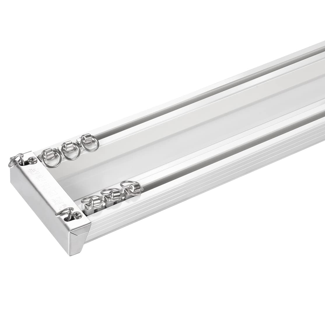 Heavy-Duty Double Curtain Track Rail System - Ceiling Mounted Room Divider for Living Room & Bedroom - White 9.5ft - Perfect for Home Partition & Window Treatment