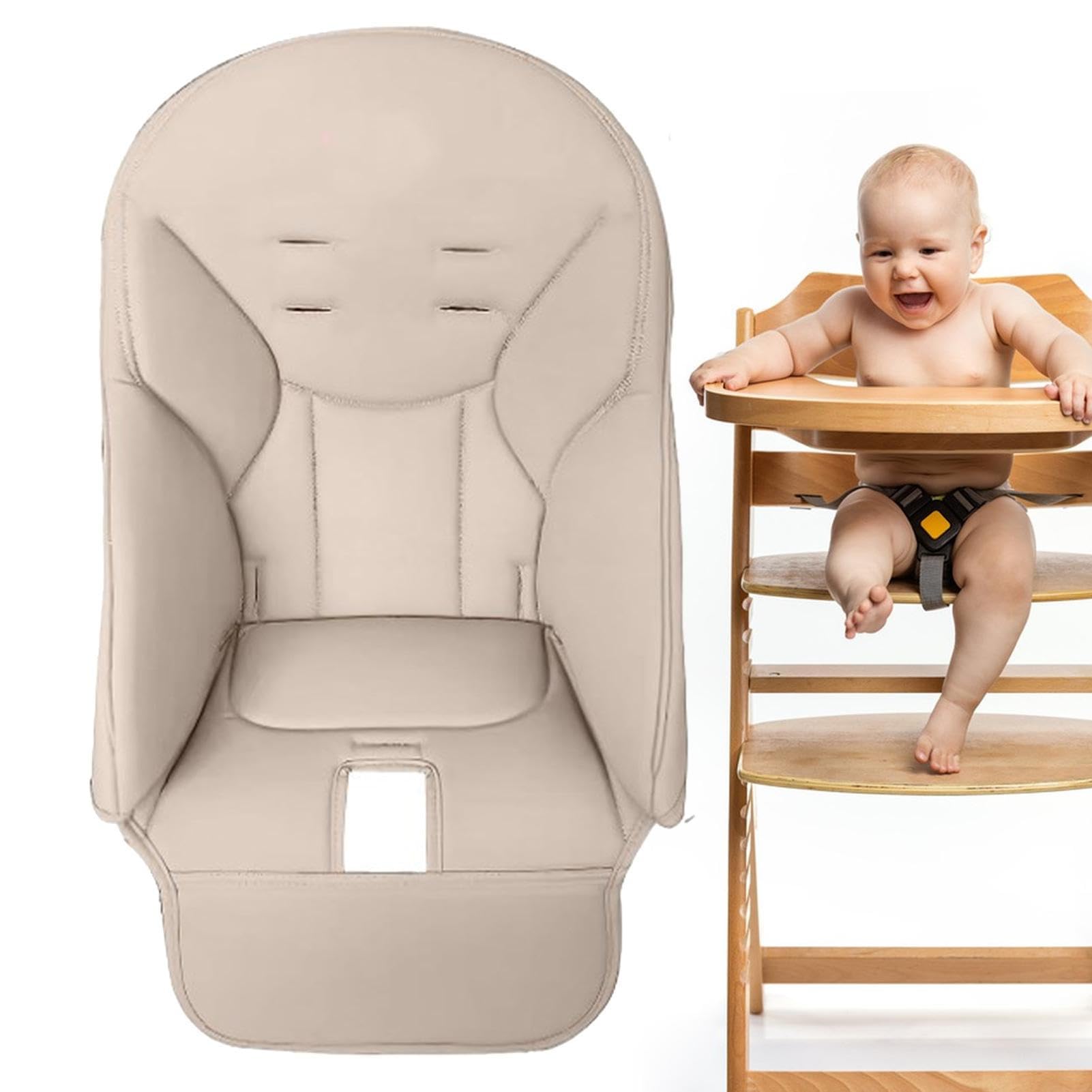 Premium Baby High Chair Cover - Waterproof PU Leather Dining Chair Cushion with Non-Slip Back | Universal Fit for Peg Perego, Kosmic Jané, Baoneo & Siesta Zero3 | Perfect for Home, Restaurant & Travel Use