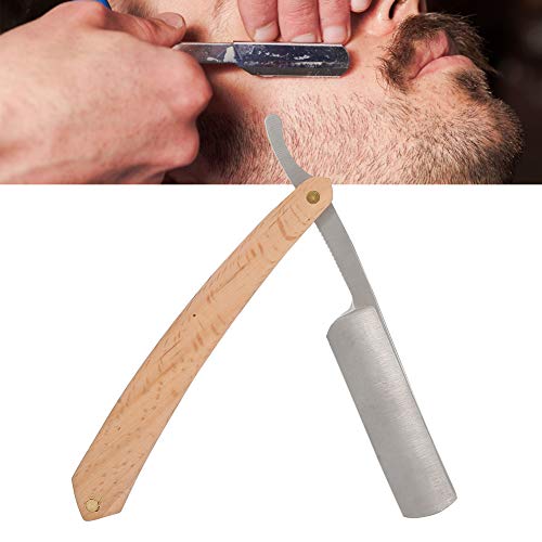 Premium Stainless Steel Manual Shaver & Straight Edge Trimmer - Folding Barber Razor for Men's Beard Grooming | Perfect for Home, Travel & Professional Barbershop Use