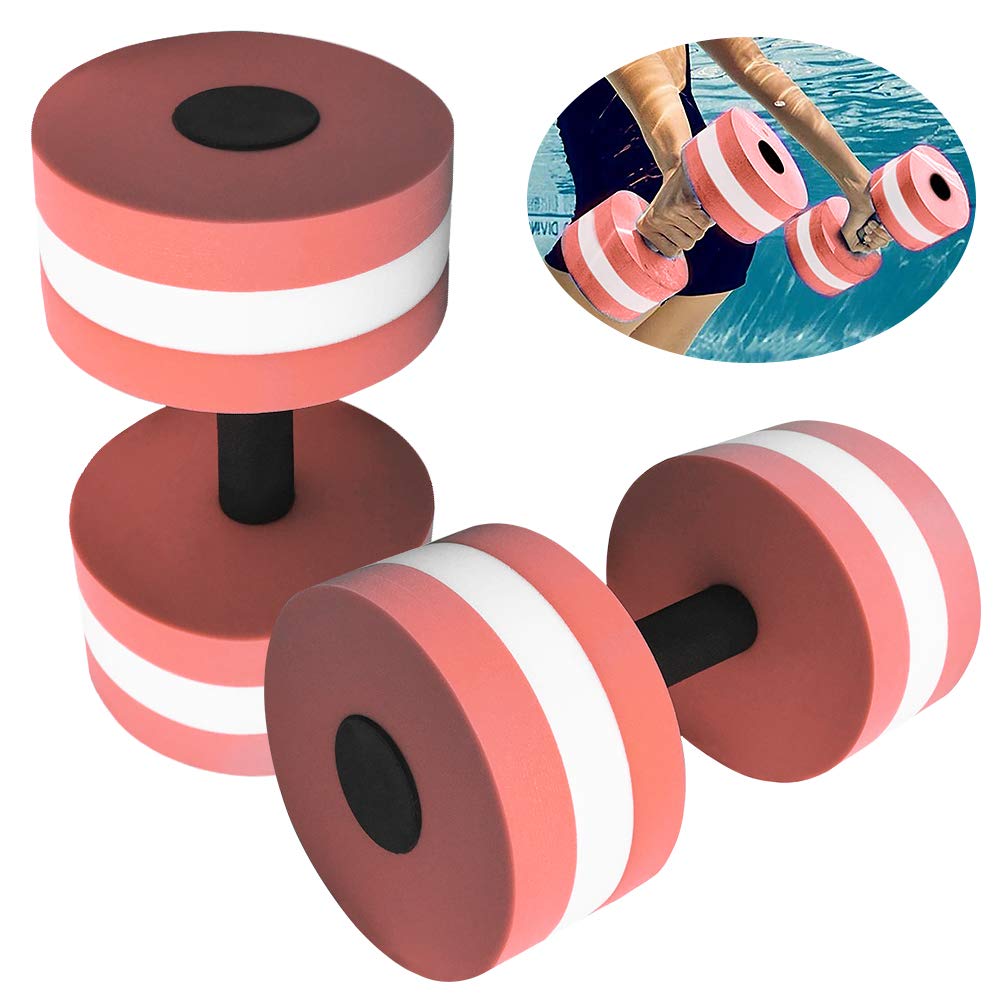 Homtoozhii 1 Pair EVA Foam Aquatic Dumbbells for Water Aerobics, Swimming & Pool Workouts - Lightweight Floating Exercise Equipment for Women & Men