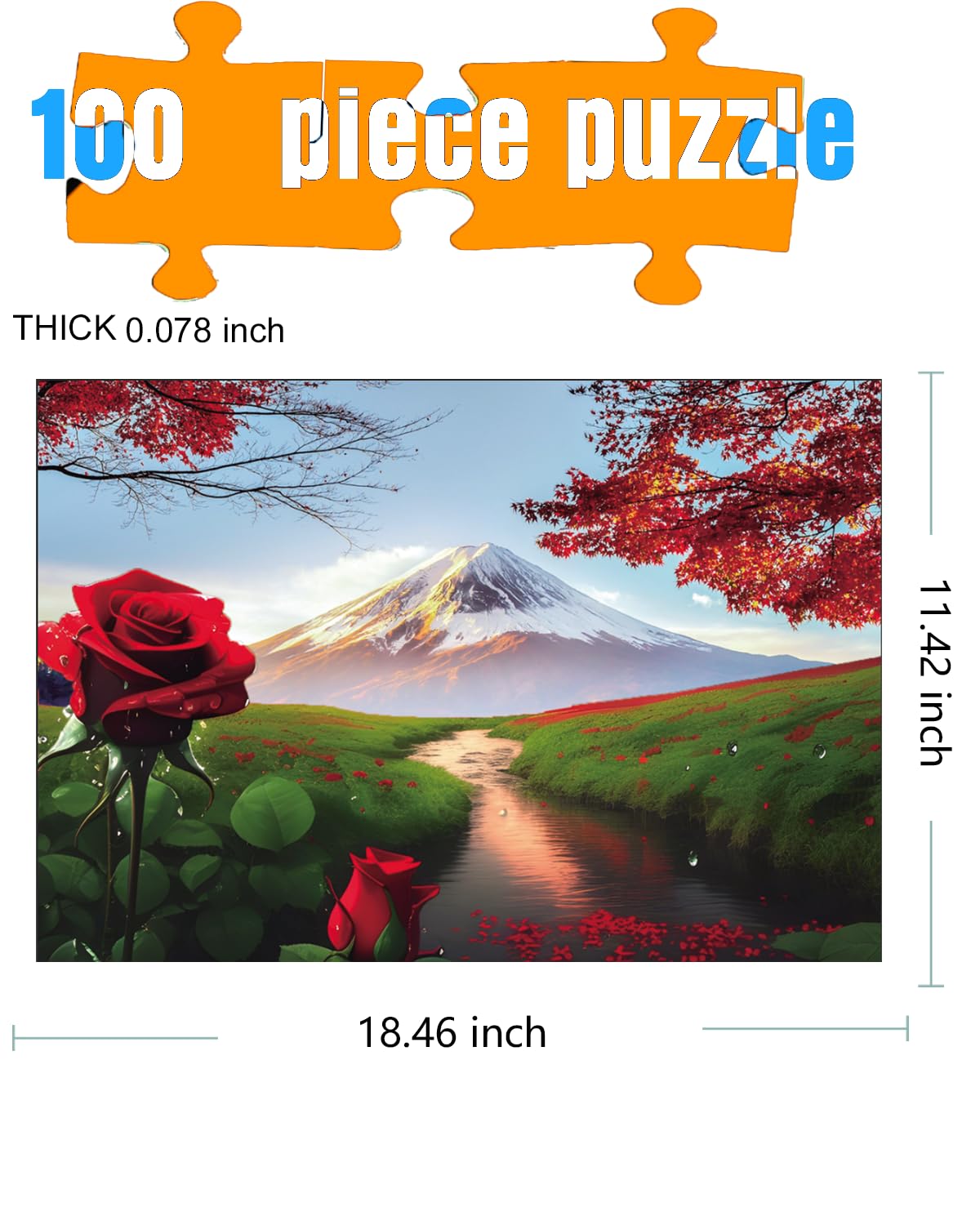 100 Piece Jigsaw Puzzle for Adults & Kids - Fun & Challenging 100-Piece Puzzle Set (D0002) - Perfect for Family Game Night, Classroom Activities & Stress Relief
