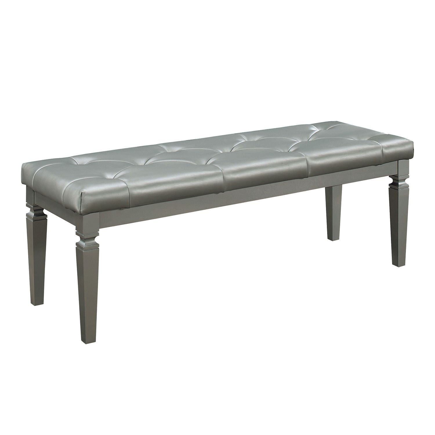 Allura Bed Bench in Silver - Stylish and Functional Storage Seat for Bedroom, Living Room, or Entryway