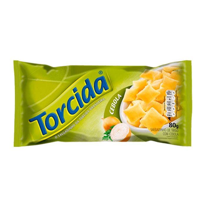 Torcida Salgadinho Onion Flavor 70g - Brazilian Style Snack Chips - Perfect for Parties, Movie Nights & Snacking