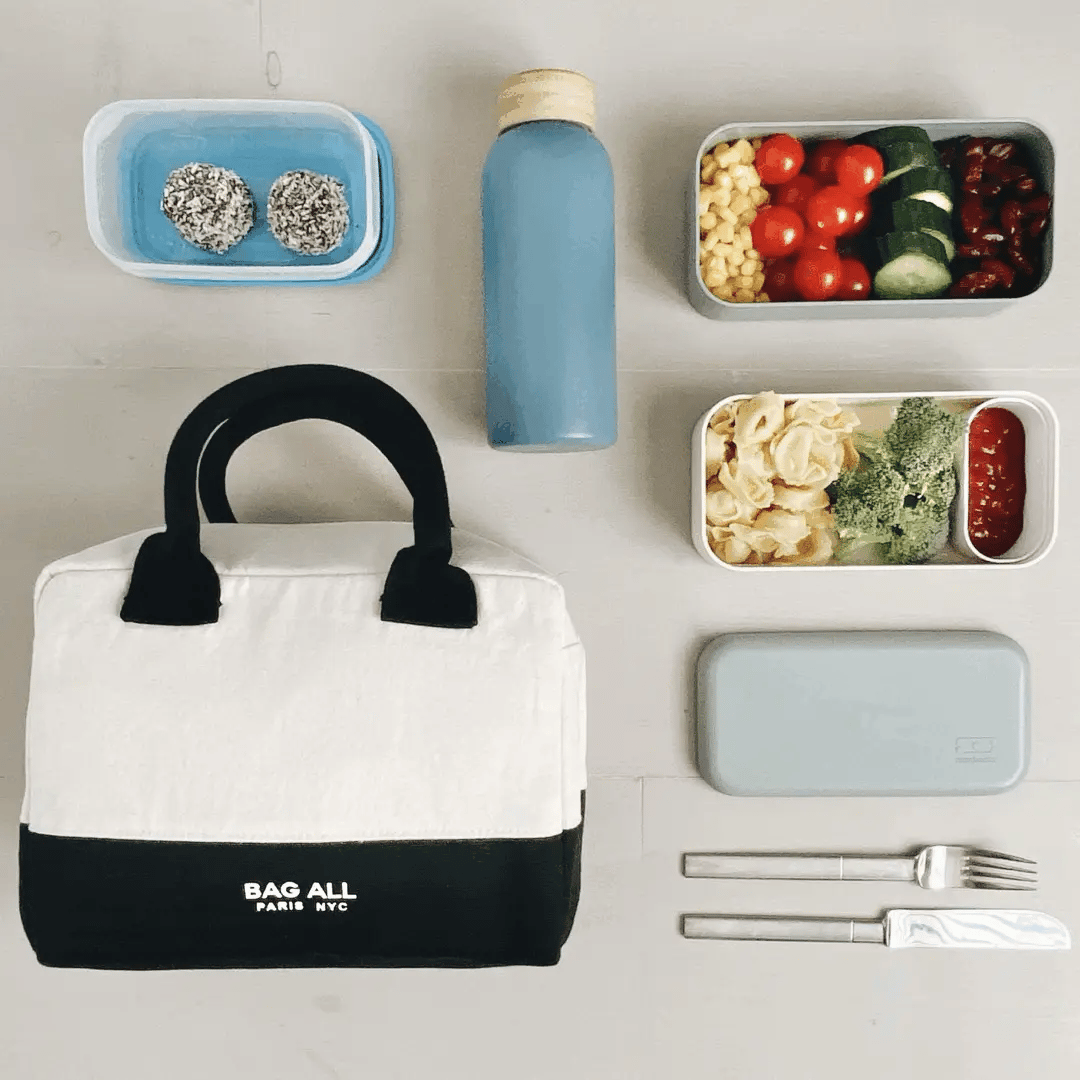 Personalized Monogram Lunch Box - Insulated Thermal Bag for Work, School & Picnics - Cream Color