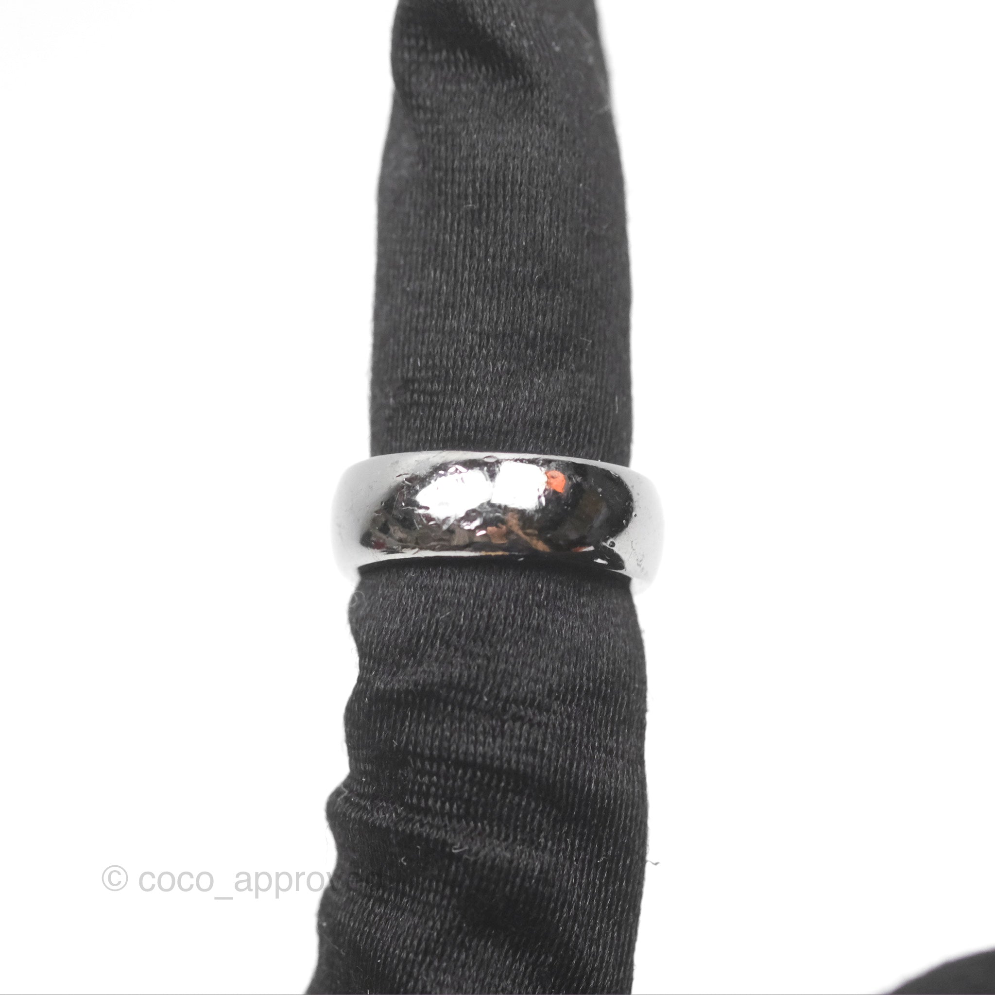 Chanel CC Ring Brushed Silver Tone 10A - Elegant Fashion Jewelry for Women | Perfect for Parties, Weddings & Date Nights