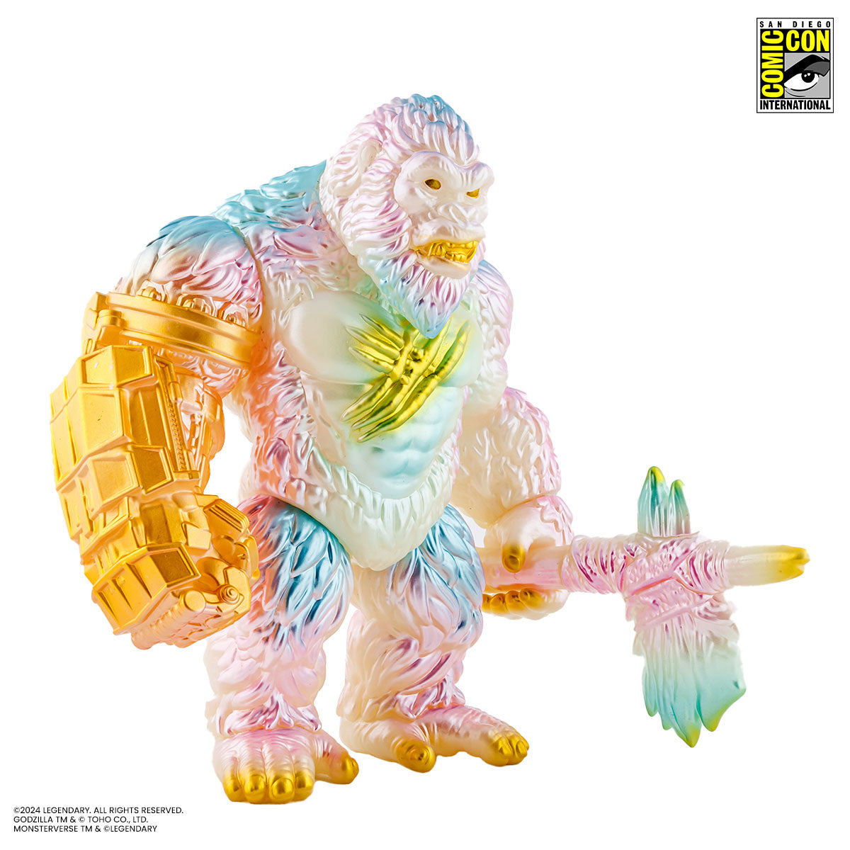 Godzilla vs Kong: The New Empire Kong Soft Vinyl Collectible Figure - Cherry Blossom Glow in The Dark Edition - Perfect for Movie Fans, Anime Collectors & Home Decor Display