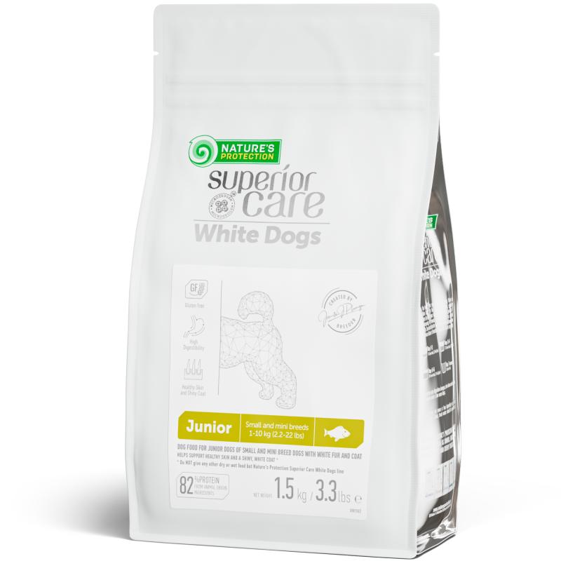 Premium Small Breed Puppy Food with White Fish - High Protein, Grain-Free Dry Dog Food for Toy & Mini Dogs - Perfect for Indoor & Outdoor Feeding
