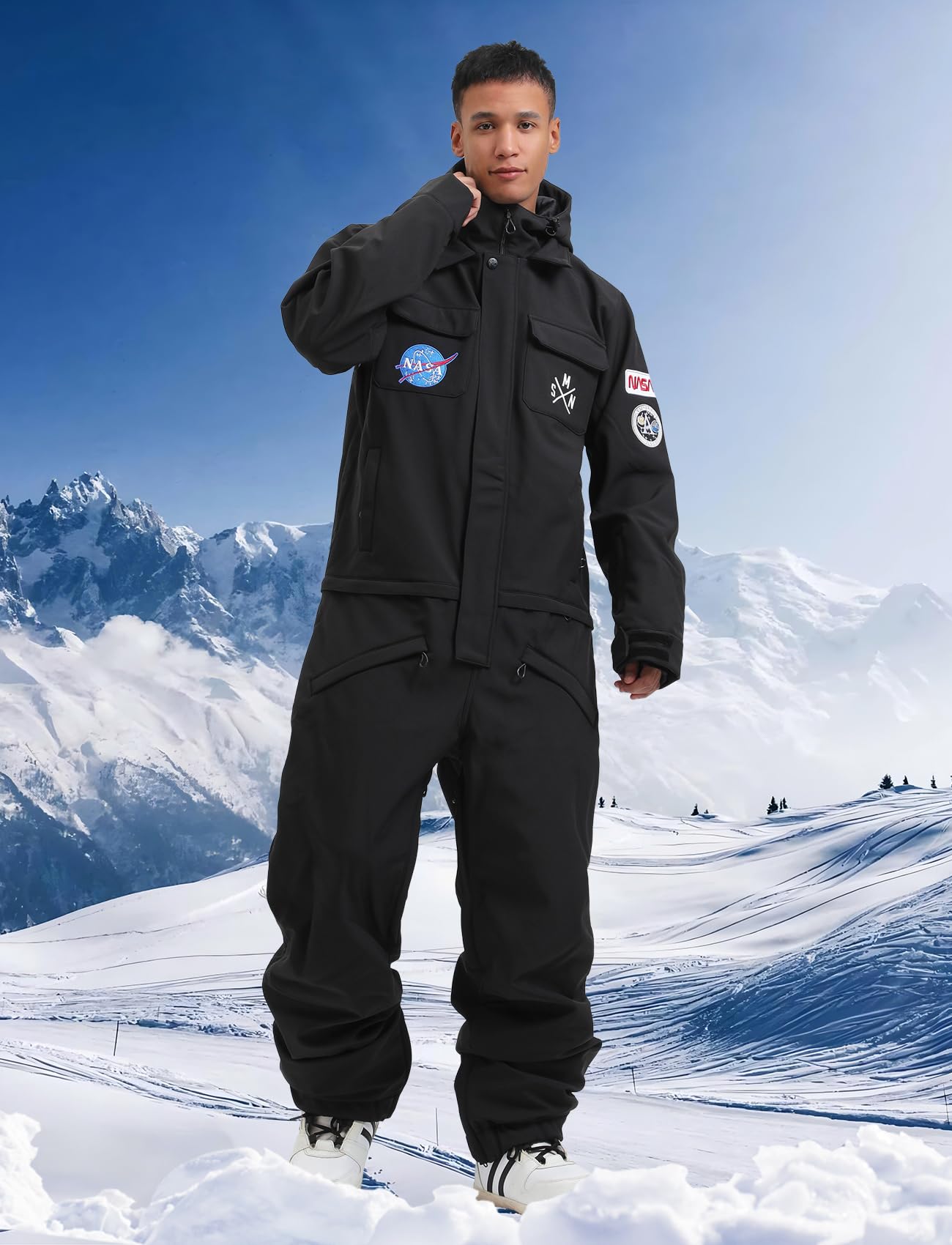 Waterproof & Windproof GSOU SNOW Insulated Ski Suit for Women & Men - One Piece Snowsuit for Skiing, Snowboarding & Winter Sports | Warm Winter Jumpsuit for Snowy Adventures