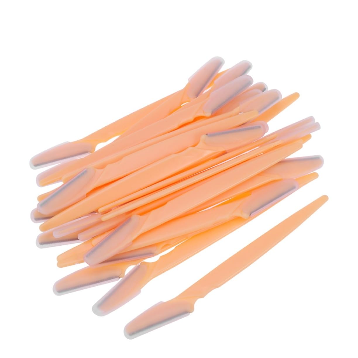 IPetboom 30-Piece Facial Razor Set for Women - Stainless Steel Eyebrow Trimmer & Shaper with Comfort Grip (Yellow) - Portable Makeup Tool for Eyebrow Shaping, Peach Fuzz Removal & Facial Hair Grooming - Perfect for Travel, Home & Salon Use