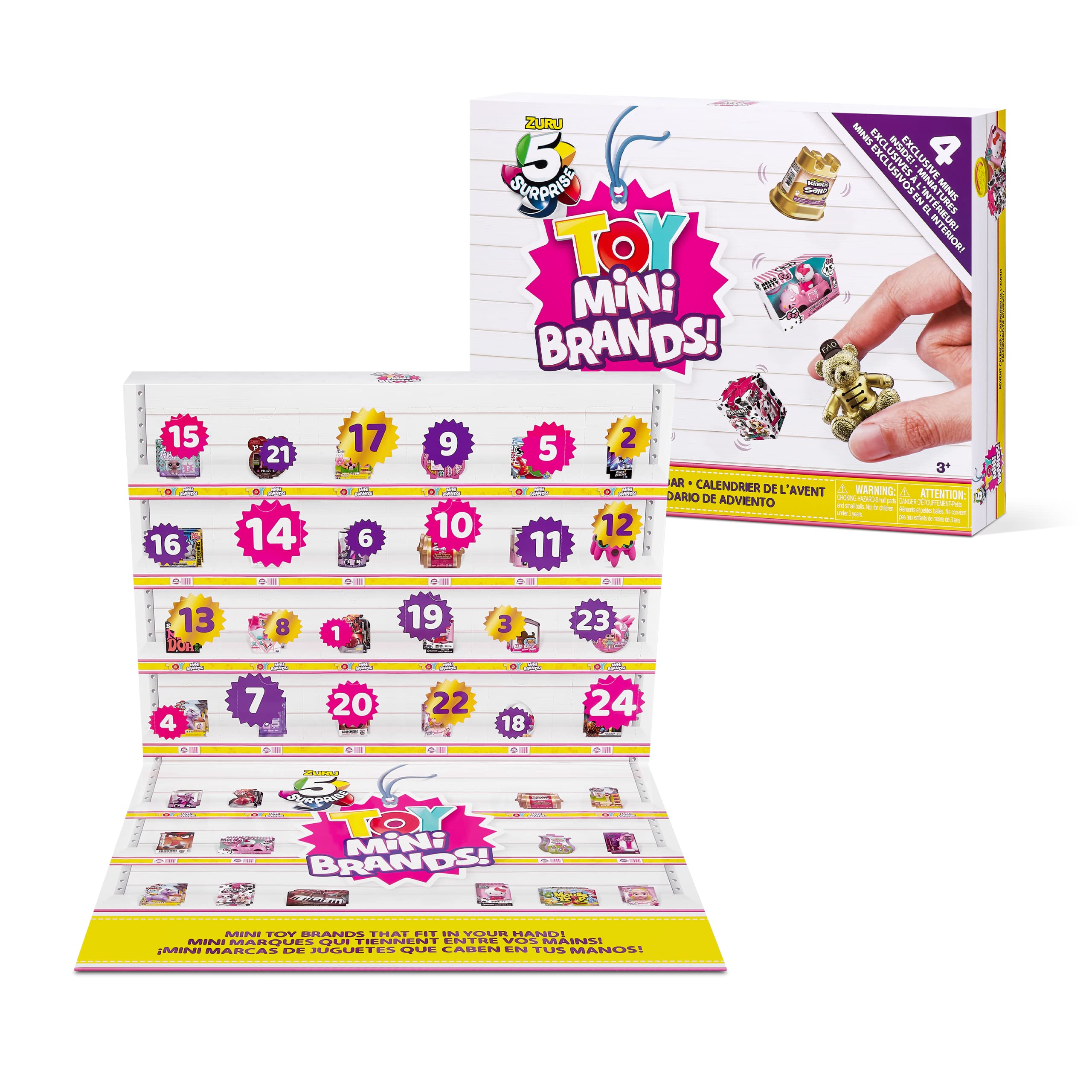 Mini Brands Toys Limited Edition Advent Calendar by ZURU - 24 Days Countdown to Christmas 2023 with 4 Exclusive Mini Collectibles | Perfect Holiday Gift for Kids & Collectors