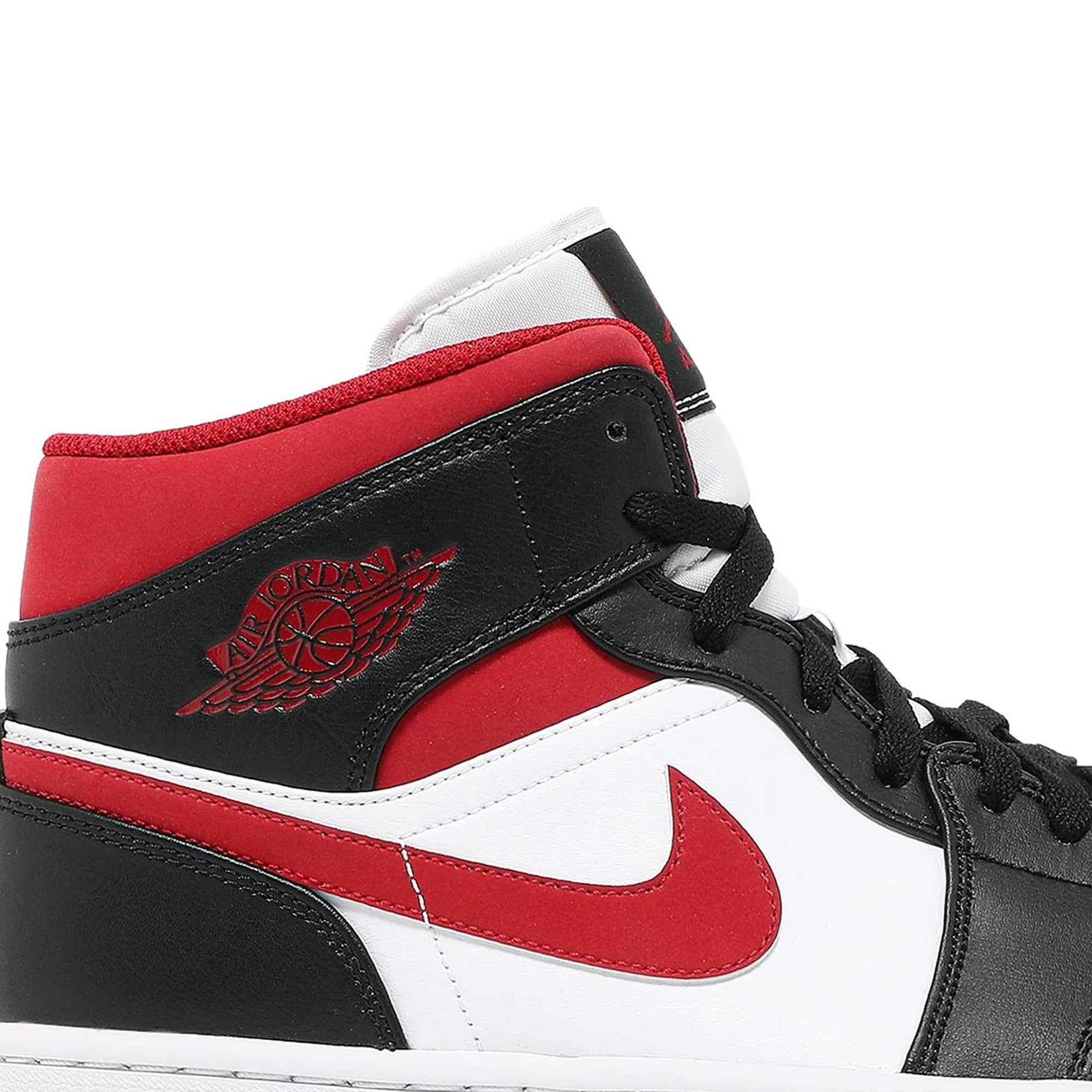 Air Jordan 1 Mid 'Gym Red Black White' Basketball Shoes - Men's High-Top Sneakers for Casual Wear & Street Style