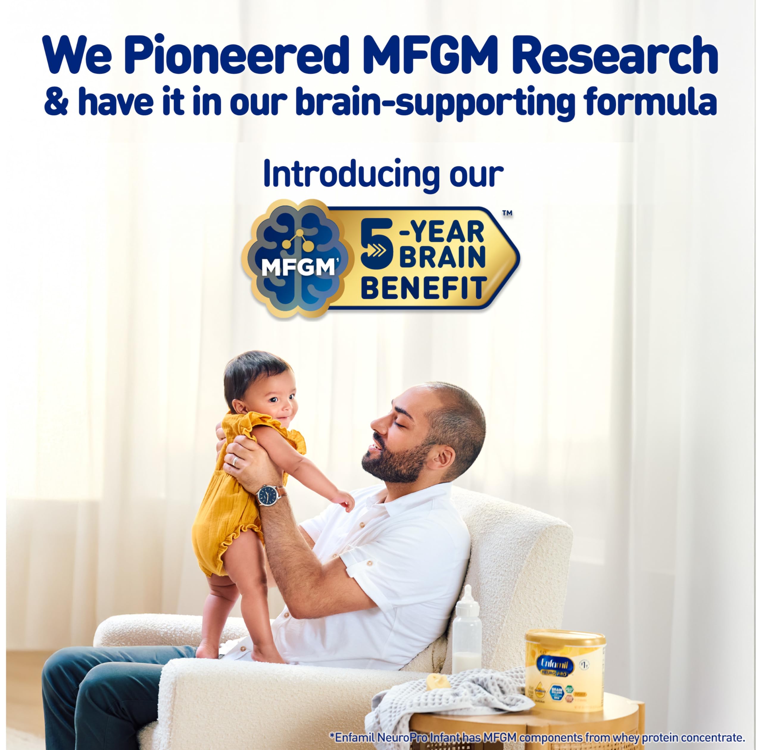 Enfamil NeuroPro Baby Formula Powder - Expert-Recommended Infant Milk with DHA & HuMO6 for Brain Development & Immune Support - 36.4 Oz (Pack of 4) - Ideal for Newborns to Toddlers, Perfect for Daycare & Travel Feeding